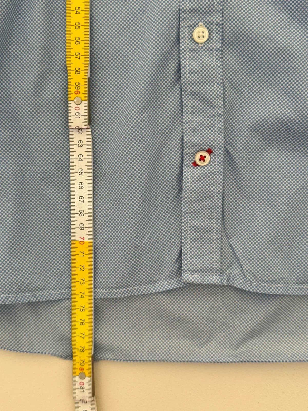 Chemise manches courtes Tommy Hilfiger New York Fit bleu ciel micro-motif taille M - SK260616 - Photo 9/9