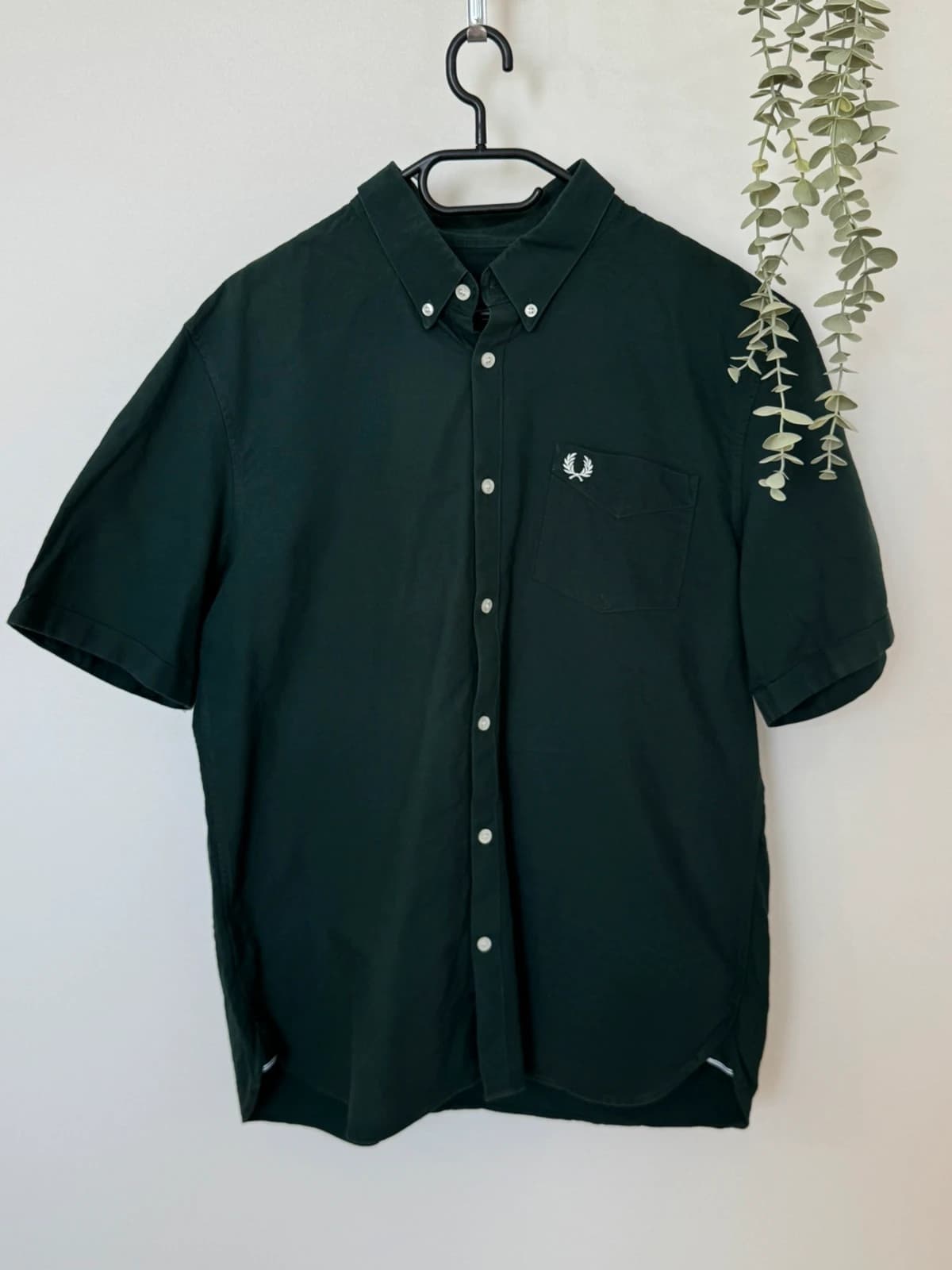 Chemise Oxford Fred Perry vert sapin manches courtes taille XL - SK260617 - Photo 2/10
