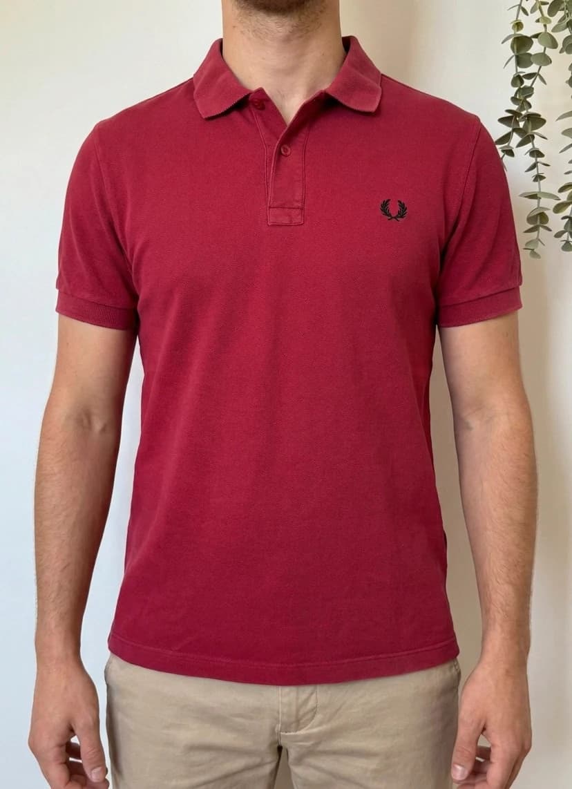 Polo piqué slim fit Fred Perry rouge framboise taille 42/M - SK2606107 - Photo 1/9