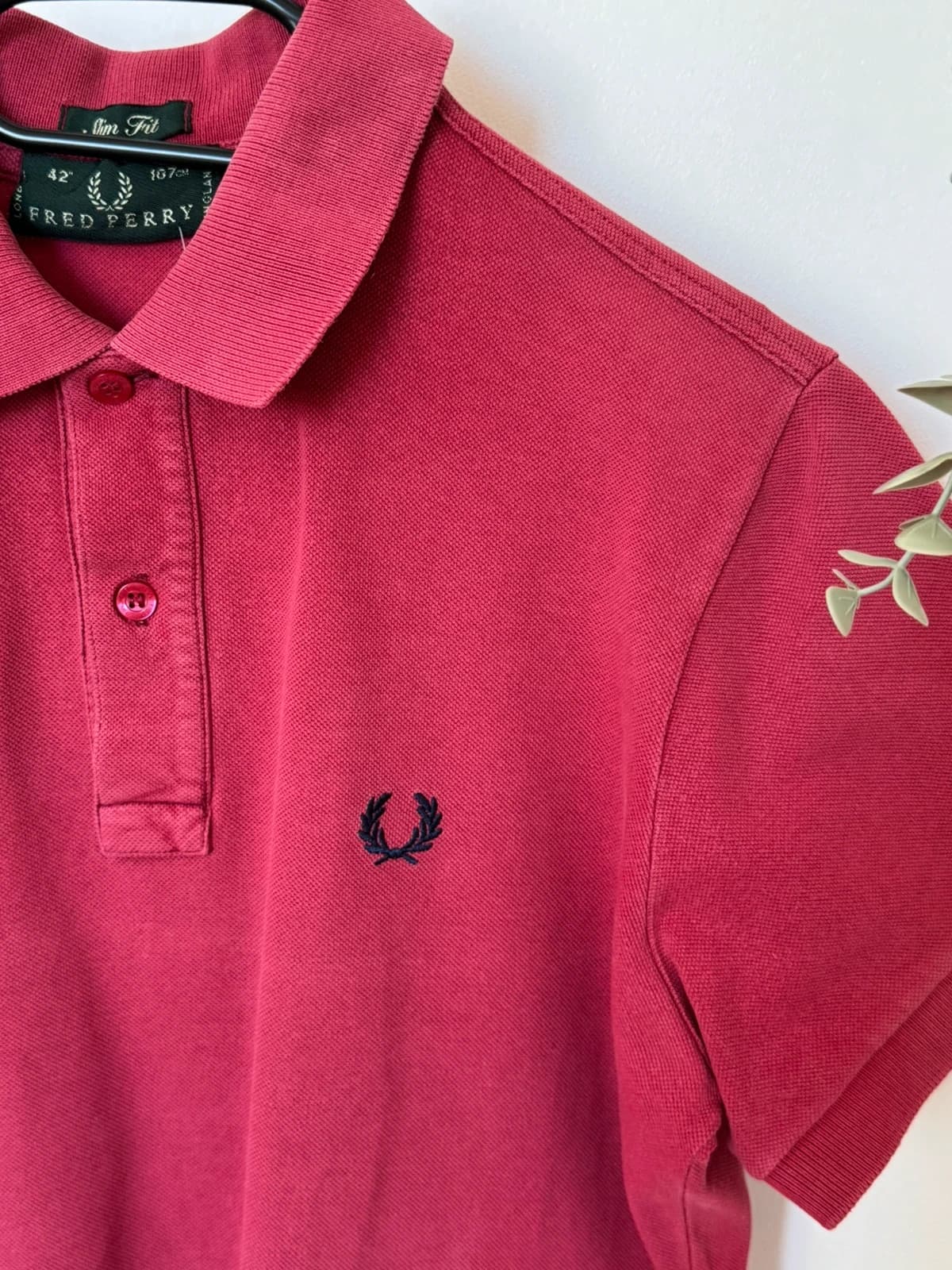 Polo piqué slim fit Fred Perry rouge framboise taille 42/M - SK2606107 - Photo 4/9