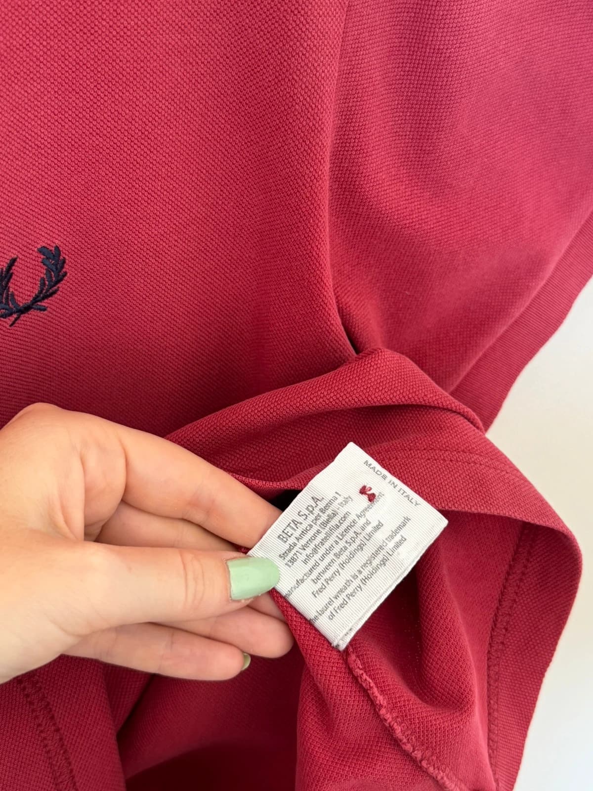 Polo piqué slim fit Fred Perry rouge framboise taille 42/M - SK2606107 - Photo 6/9