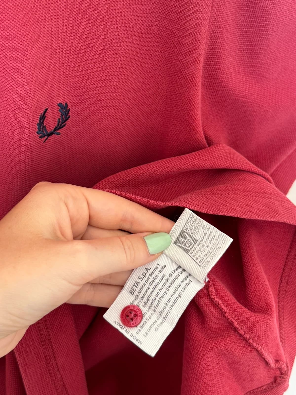 Polo piqué slim fit Fred Perry rouge framboise taille 42/M - SK2606107 - Photo 5/9