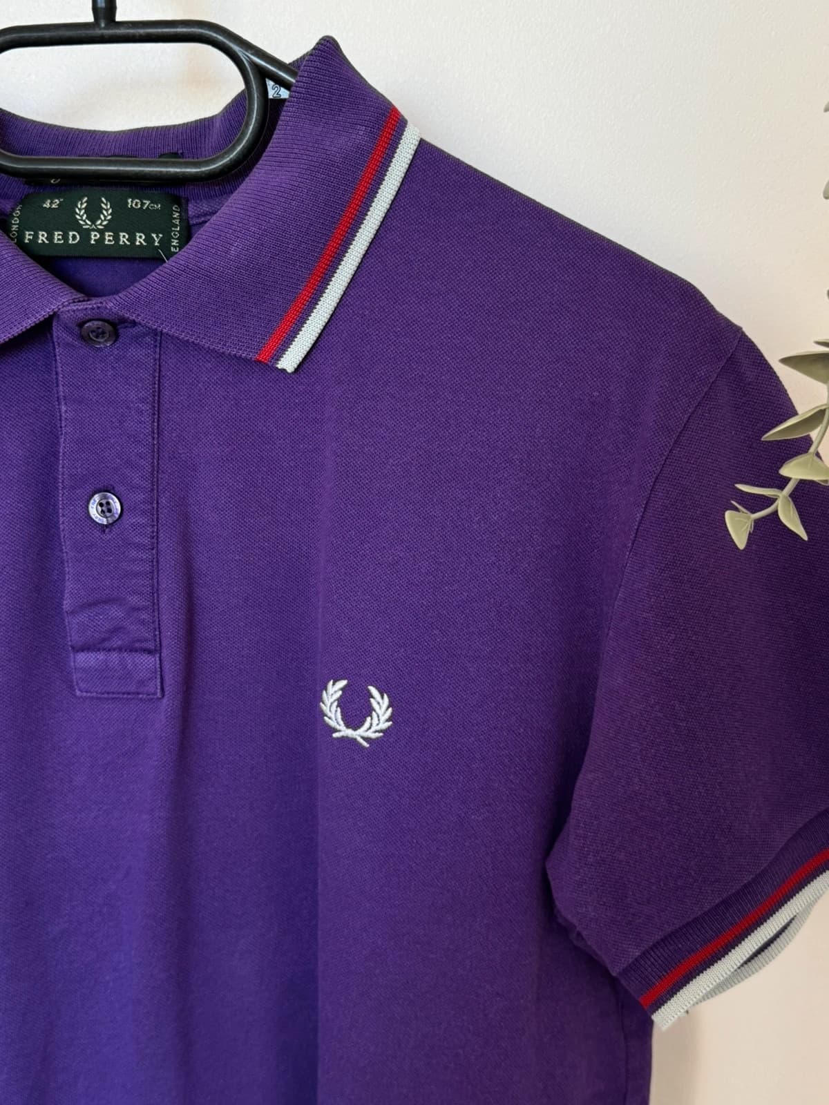 Polo piqué Fred Perry Light and Stretch violet taille 42/M - SK260648 - Photo 4/10
