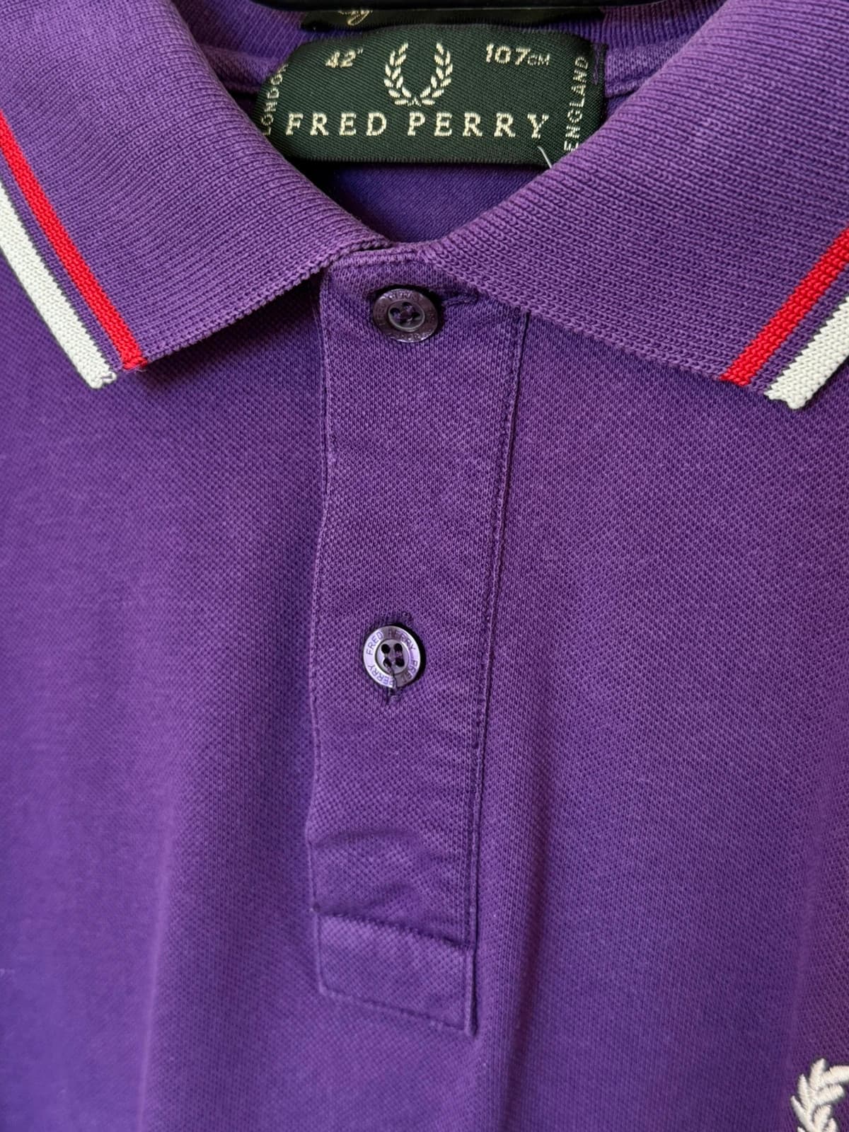 Polo piqué Fred Perry Light and Stretch violet taille 42/M - SK260648 - Photo 5/10