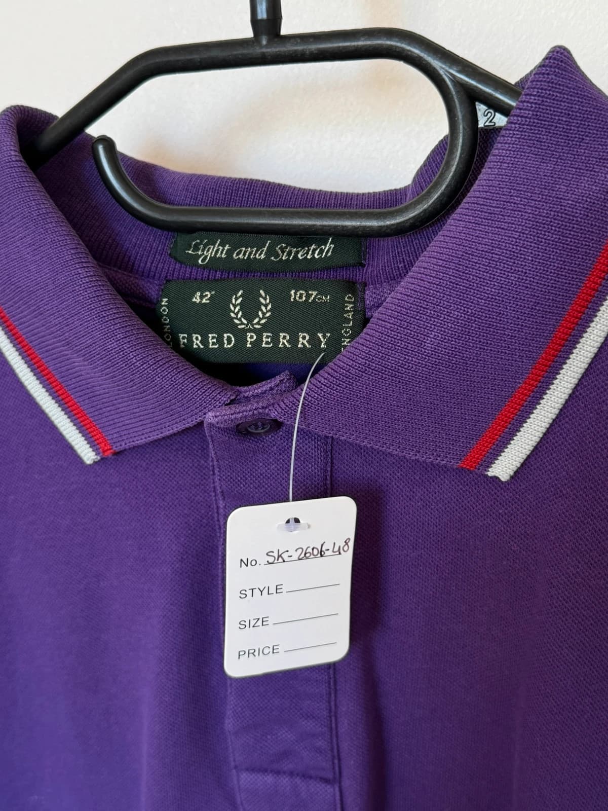 Polo piqué Fred Perry Light and Stretch violet taille 42/M - SK260648 - Photo 3/10