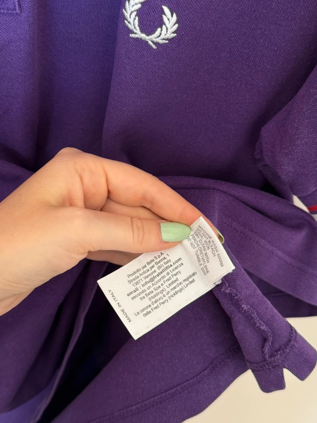 Polo piqué Fred Perry Light and Stretch violet taille 42/M - SK260648 - Photo 7/10