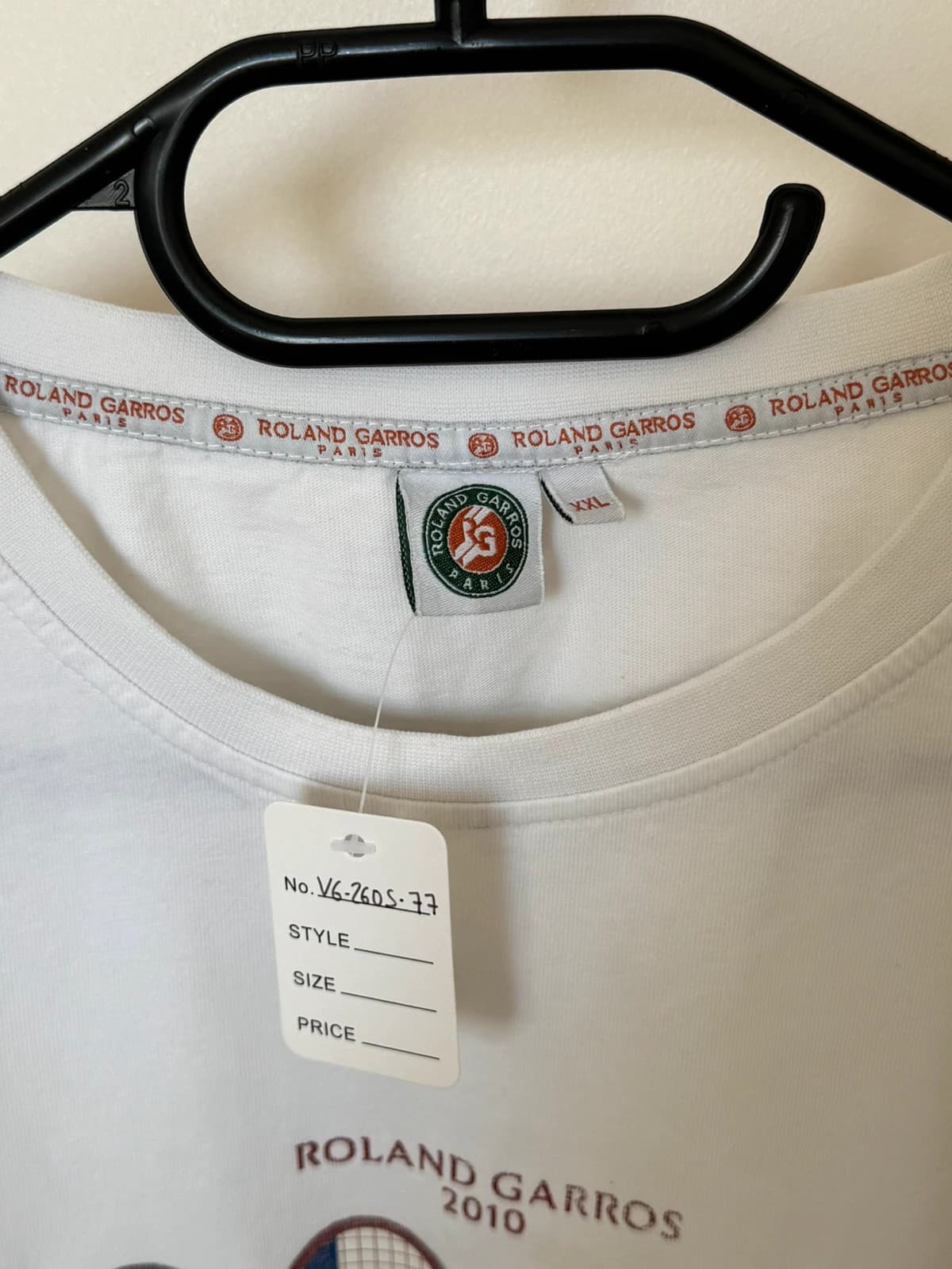 T-shirt Roland Garros 2010 blanc tennis collector taille XXL - VG260577 - Photo 3/9