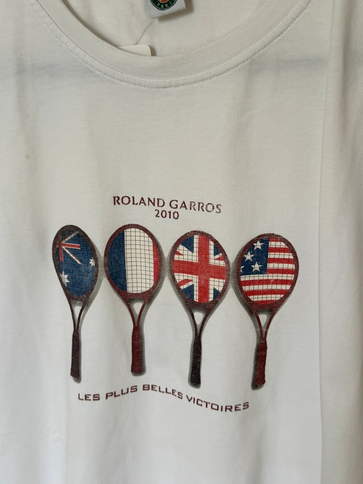T-shirt Roland Garros 2010 blanc tennis collector taille XXL - VG260577 - Photo 4/9