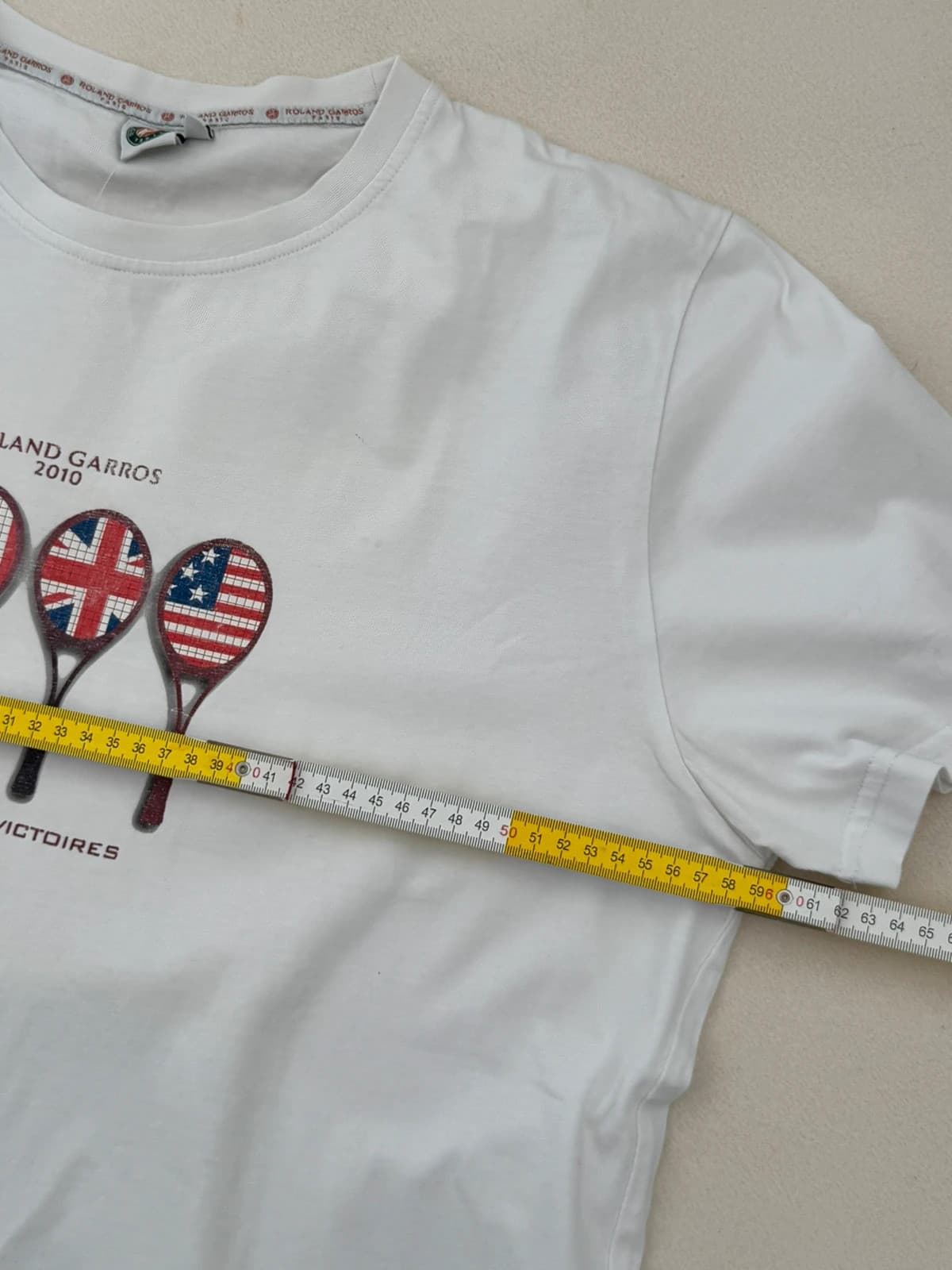 T-shirt Roland Garros 2010 blanc tennis collector taille XXL - VG260577 - Photo 8/9