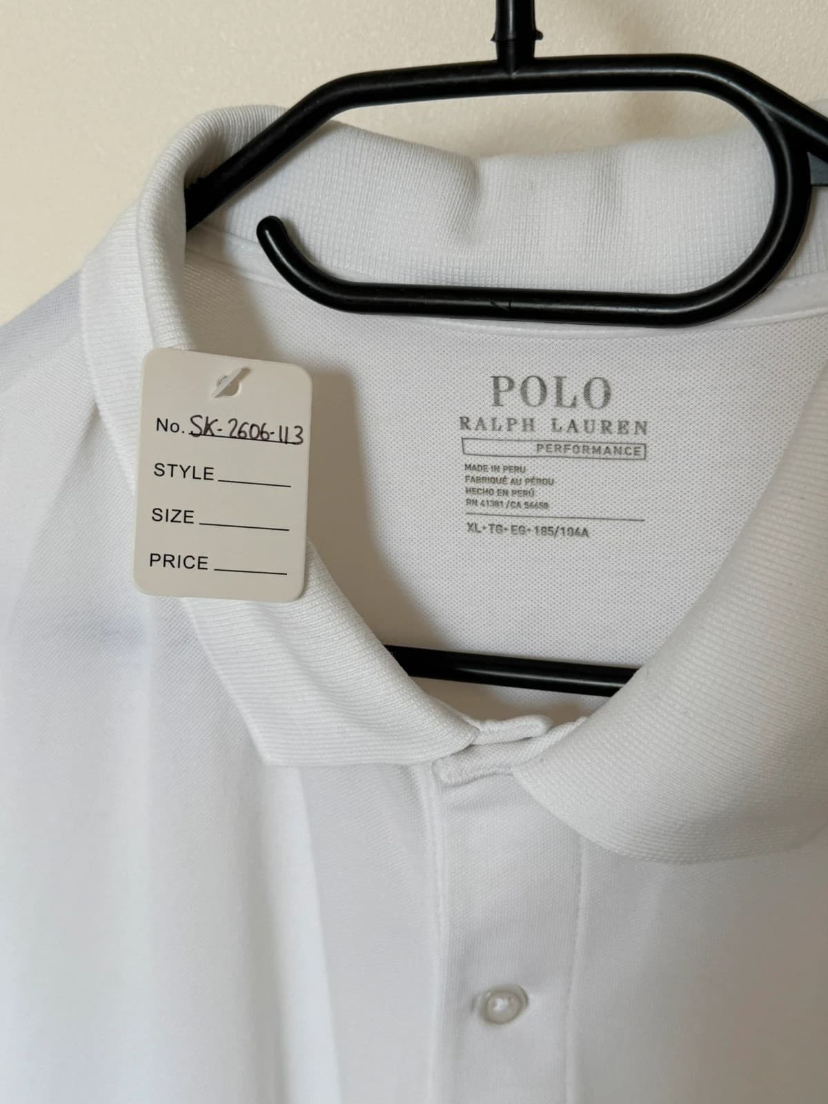 Polo performance Ralph Lauren blanc logo bleu taille XL - SK2606113 - Photo 3/10