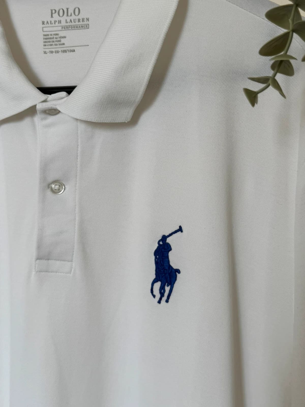 Polo performance Ralph Lauren blanc logo bleu taille XL - SK2606113 - Photo 4/10