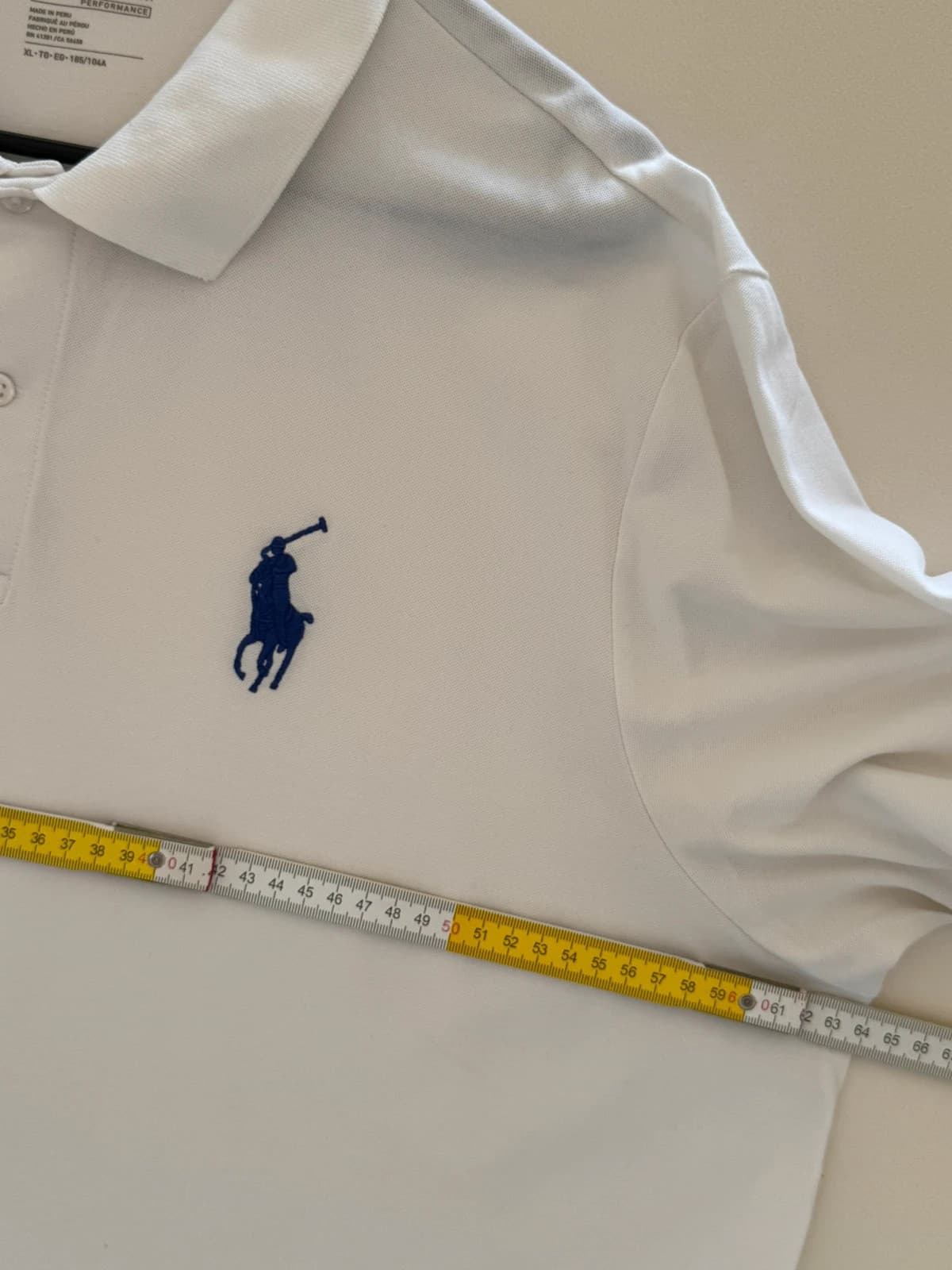 Polo performance Ralph Lauren blanc logo bleu taille XL - SK2606113 - Photo 9/10