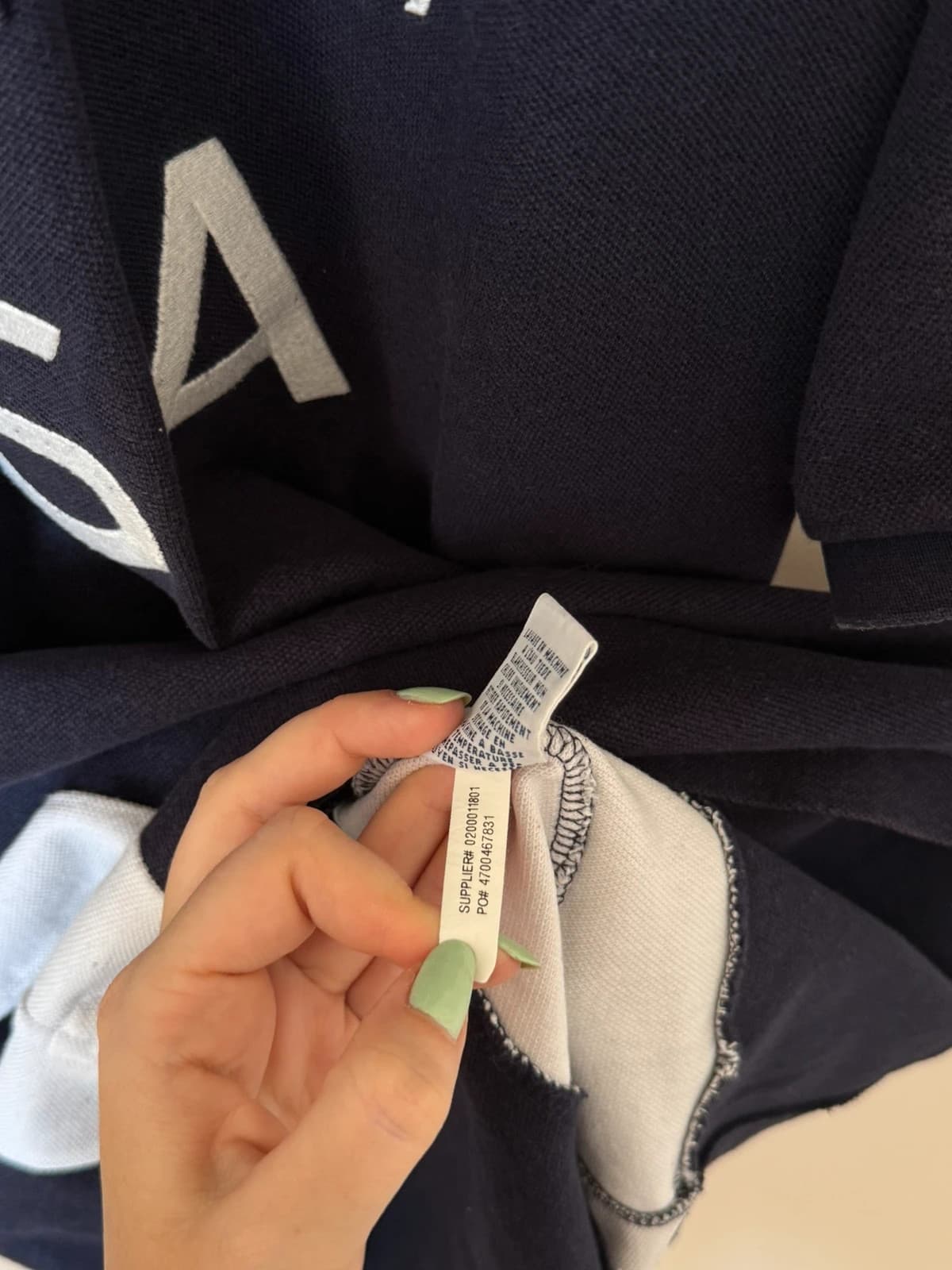 Polo piqué custom fit Ralph Lauren USA 10 Big Pony bleu marine taille XL - SK260619 - Photo 7/14