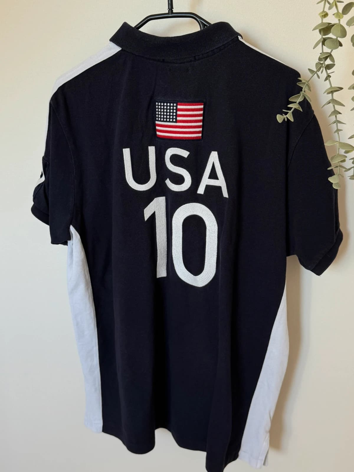 Polo piqué custom fit Ralph Lauren USA 10 Big Pony bleu marine taille XL - SK260619 - Photo 8/14