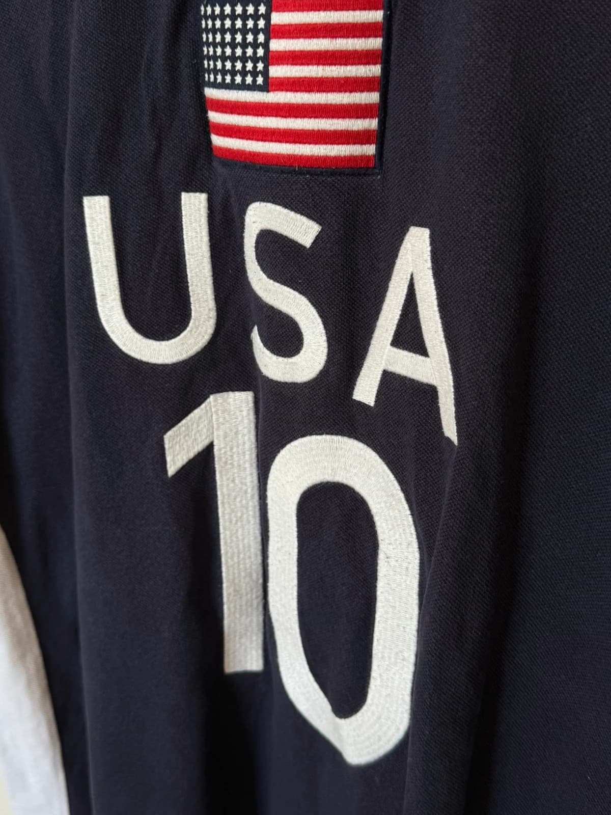 Polo piqué custom fit Ralph Lauren USA 10 Big Pony bleu marine taille XL - SK260619 - Photo 9/14