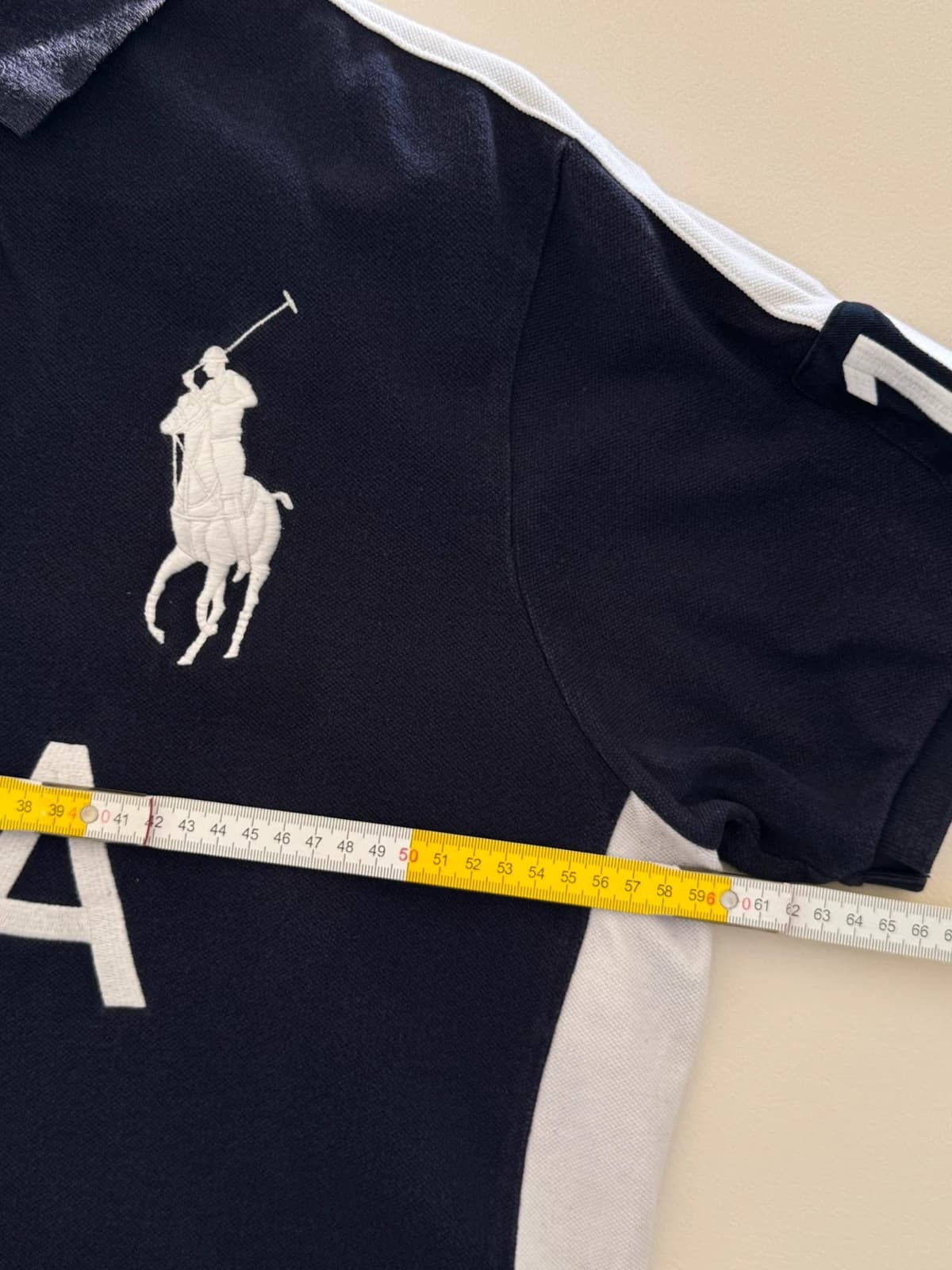 Polo piqué custom fit Ralph Lauren USA 10 Big Pony bleu marine taille XL - SK260619 - Photo 13/14