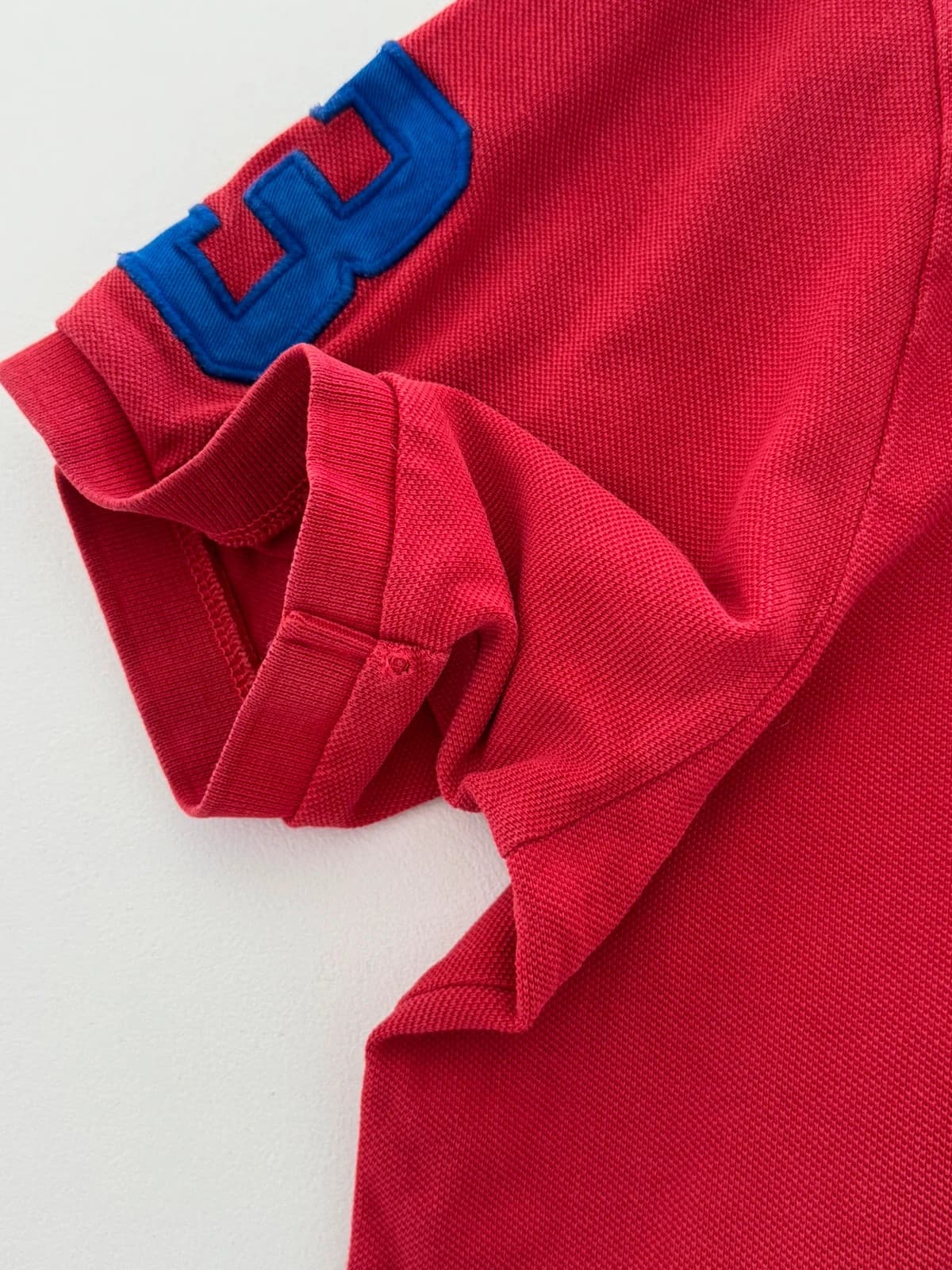 Polo piqué custom fit Ralph Lauren rouge big logo pony taille XXL - SK260680 - Photo 10/12