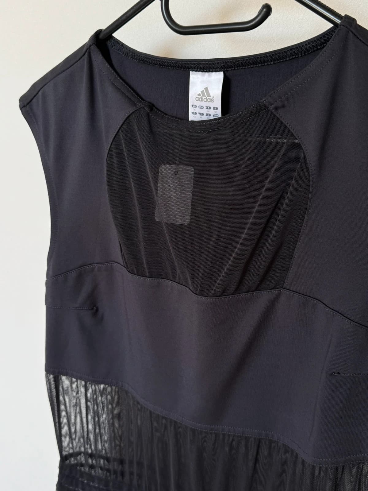 Robe tennis vintage Adidas noir anthracite empiècements résille taille L - SK260673 - Photo 6/11