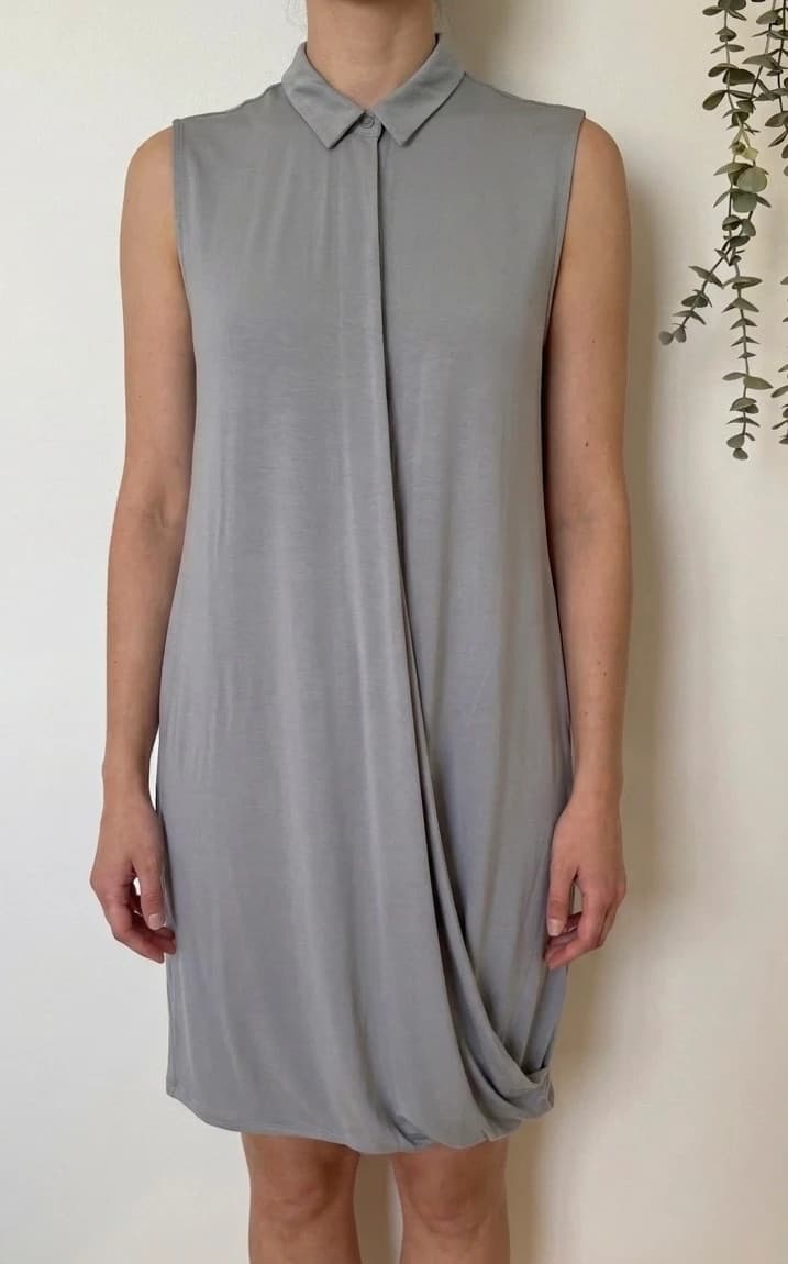 Robe chemise drapée COS grise sans manches taille M - SK260636 - Photo 1/11