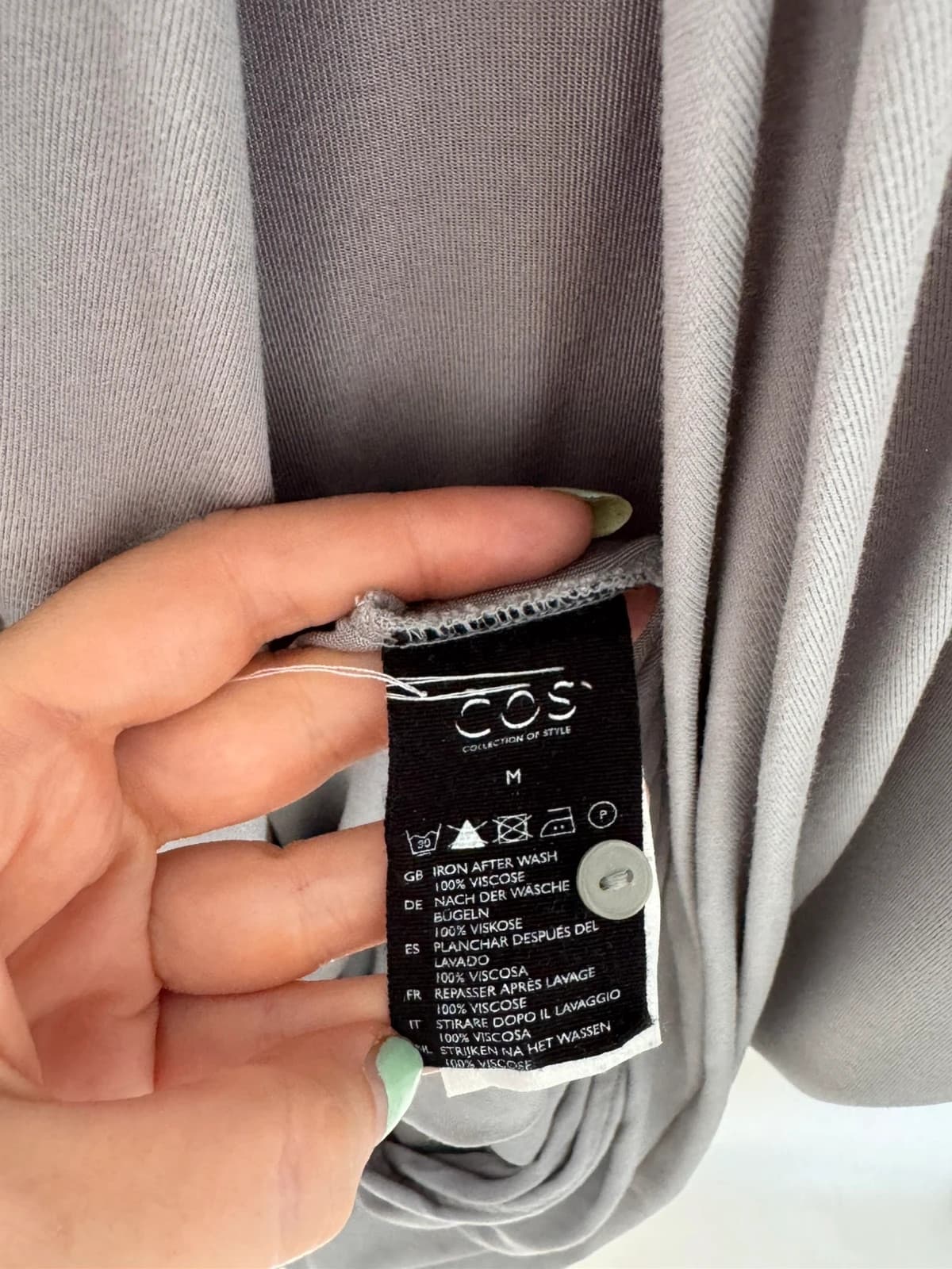 Robe chemise drapée COS grise sans manches taille M - SK260636 - Photo 4/11