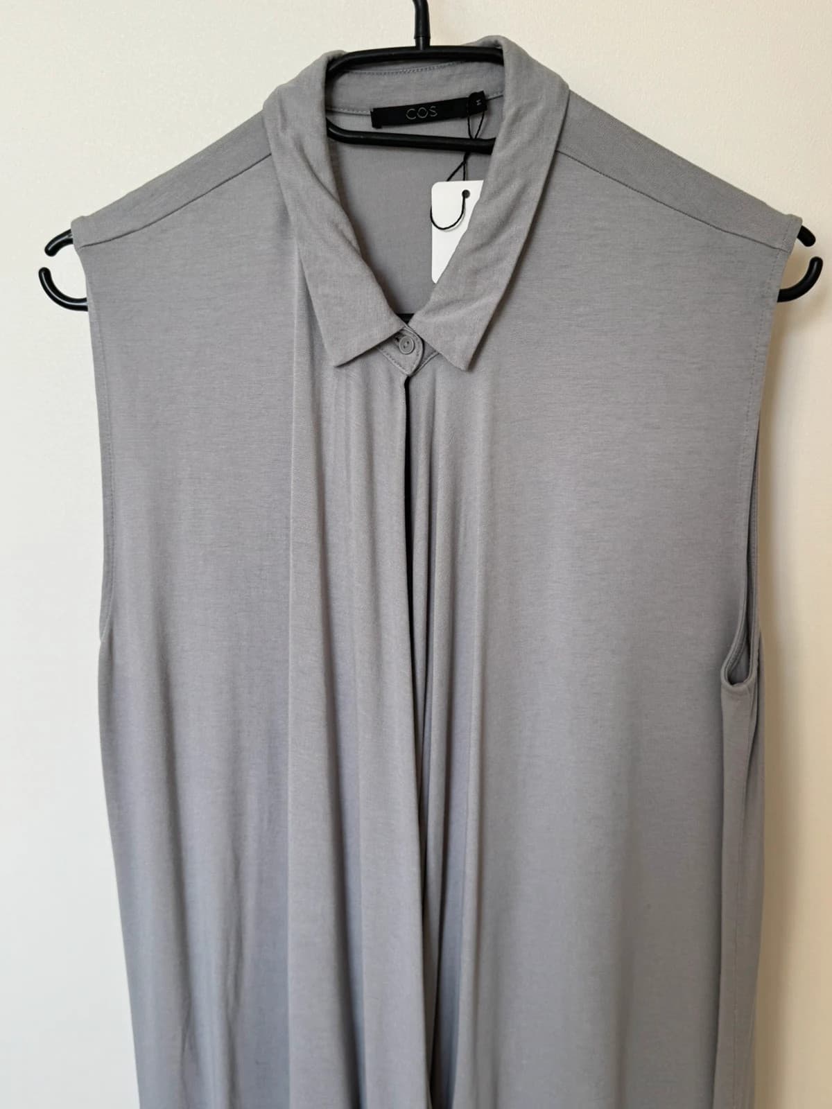 Robe chemise drapée COS grise sans manches taille M - SK260636 - Photo 8/11