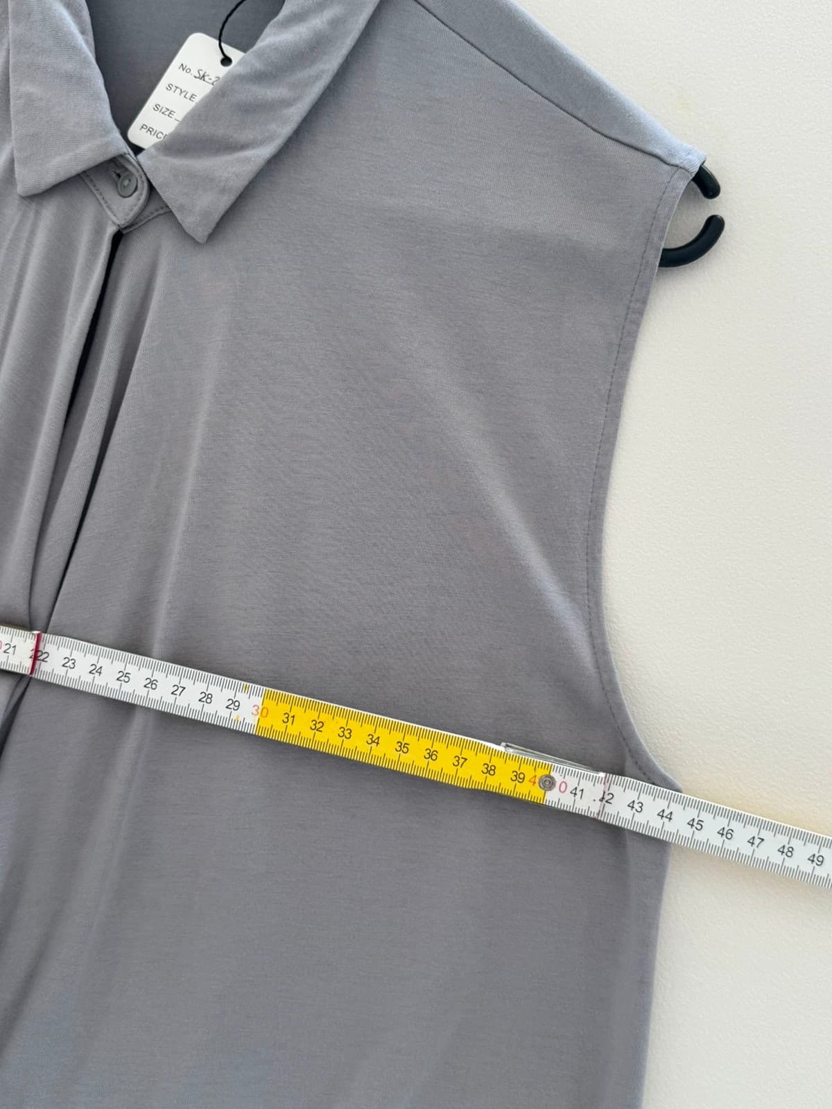 Robe chemise drapée COS grise sans manches taille M - SK260636 - Photo 10/11
