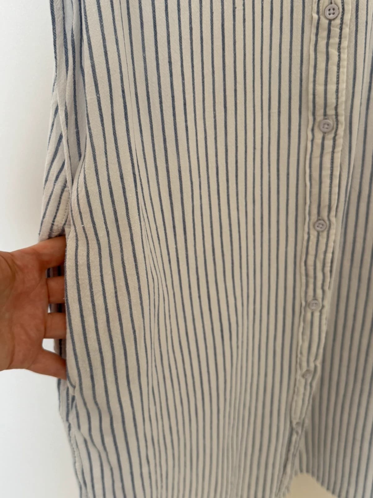 Robe chemise sans manches Levi's rayée blanc bleu en lin taille L - SK260677 - Photo 6/10