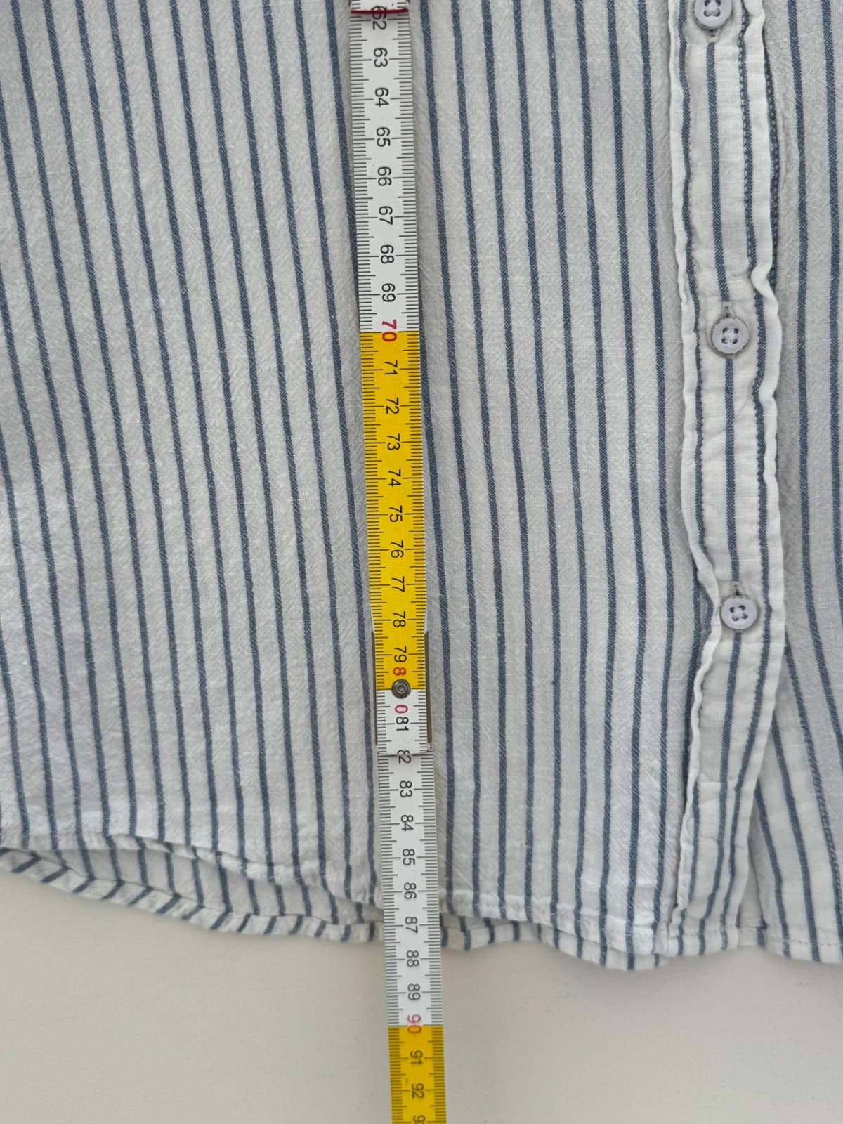 Robe chemise sans manches Levi's rayée blanc bleu en lin taille L - SK260677 - Photo 10/10