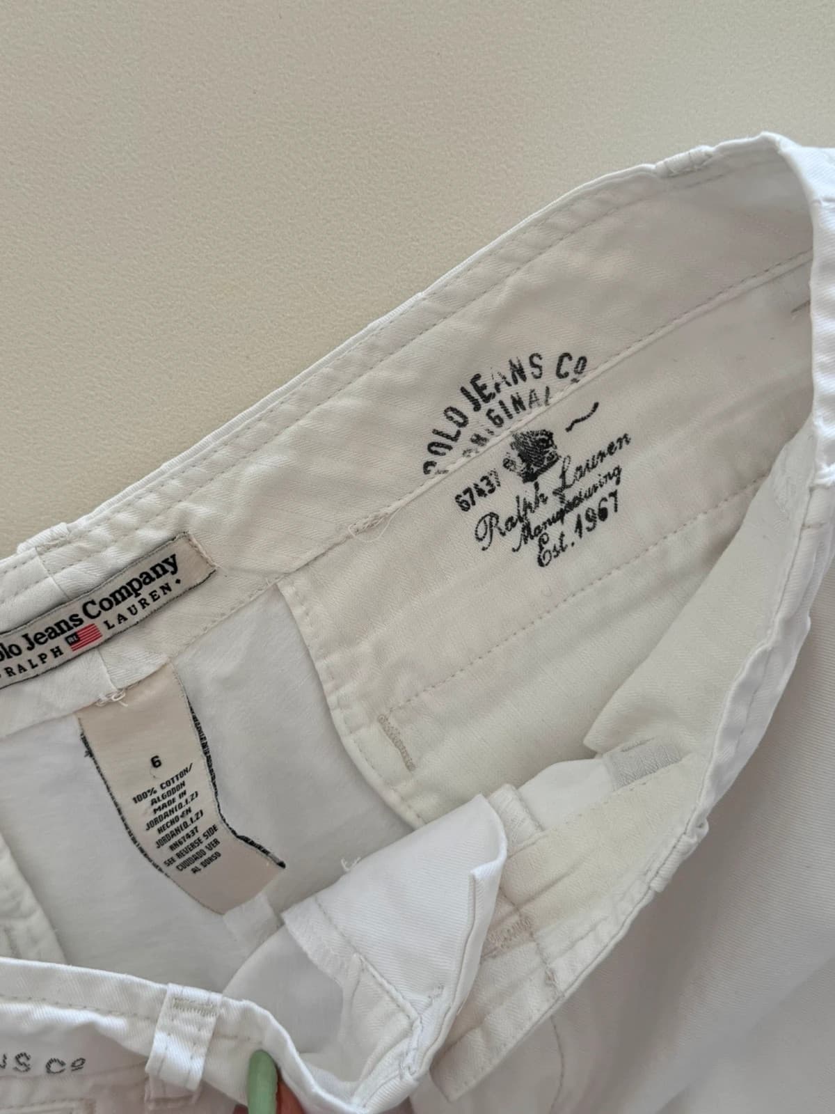 Short chino Polo Jeans Company Ralph Lauren blanc taille 6/40 - SK260694 - Photo 4/9