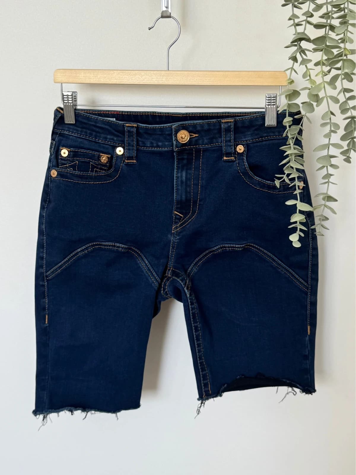 Short jean True Religion Jennie Curvy Skinny bleu foncé taille W30 - SK260693 - Photo 2/12