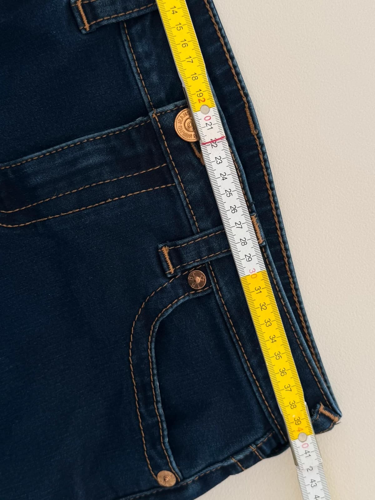 Short jean True Religion Jennie Curvy Skinny bleu foncé taille W30 - SK260693 - Photo 10/12