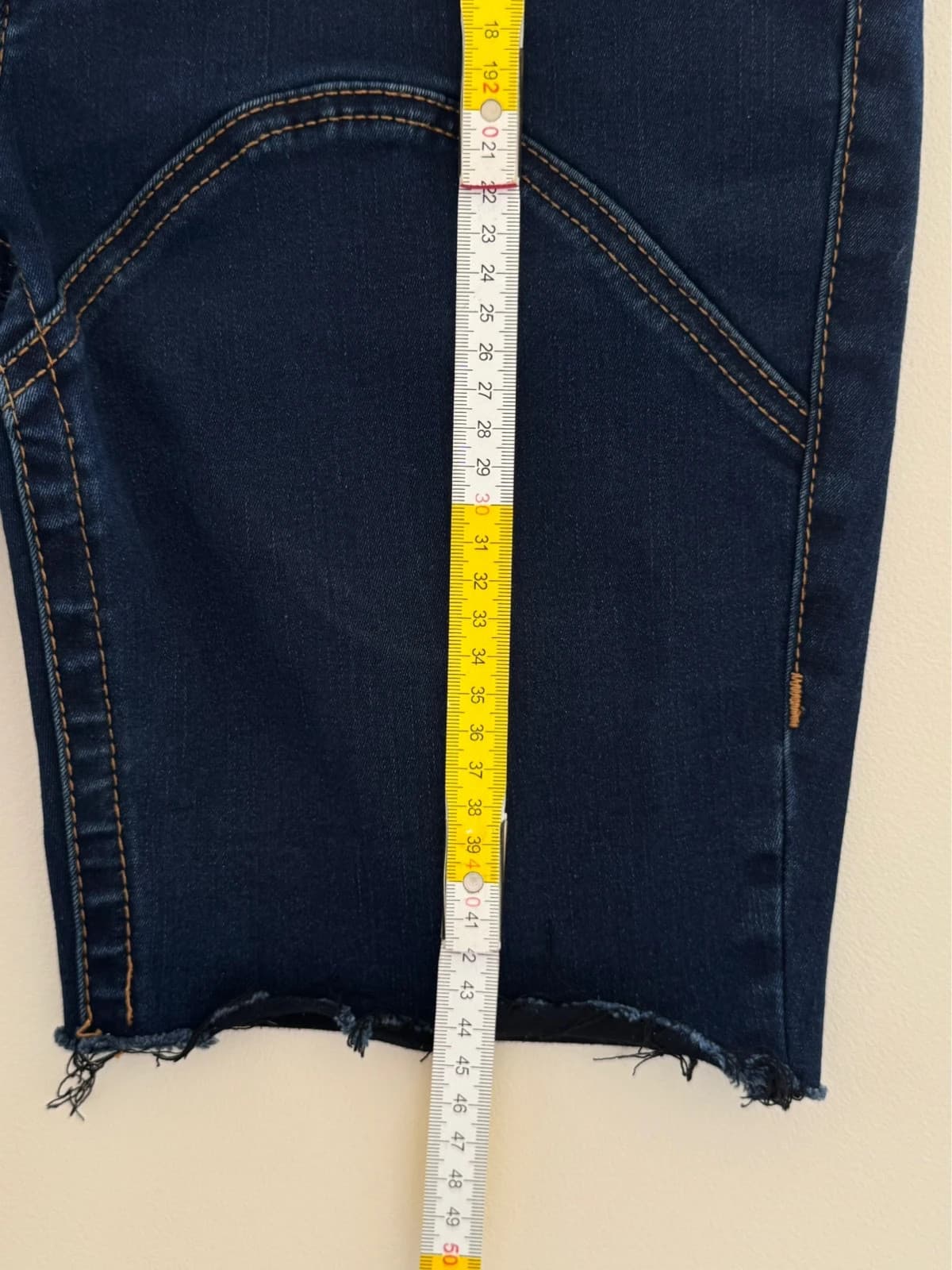 Short jean True Religion Jennie Curvy Skinny bleu foncé taille W30 - SK260693 - Photo 11/12