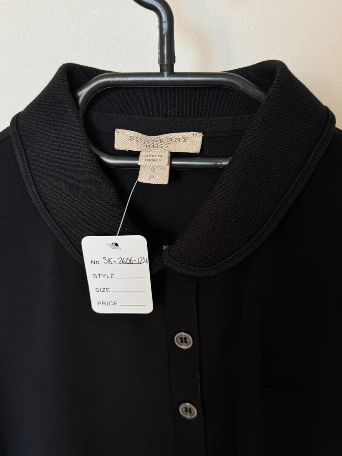 Polo piqué Burberry Brit noir femme manches bouffantes taille S - SK2606124 - Photo 3/11