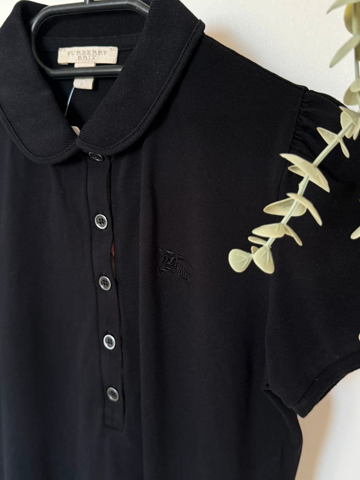 Polo piqué Burberry Brit noir femme manches bouffantes taille S - SK2606124 - Photo 4/11