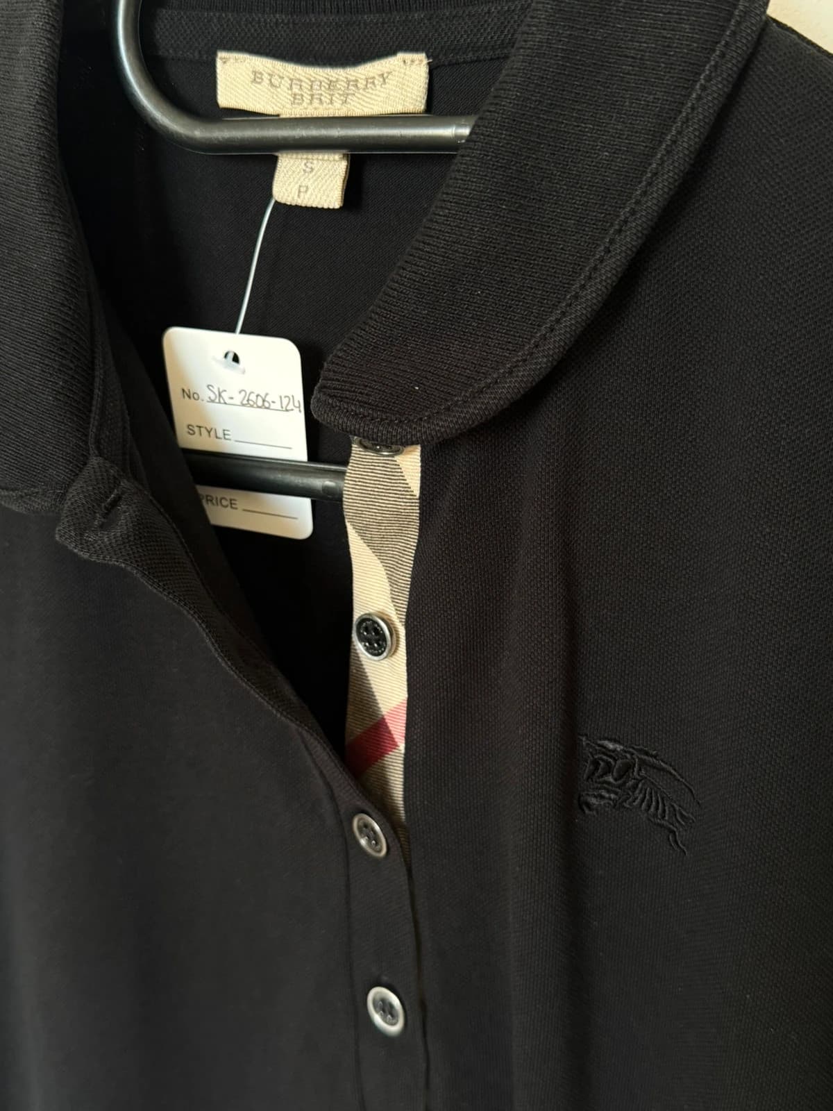 Polo piqué Burberry Brit noir femme manches bouffantes taille S - SK2606124 - Photo 6/11