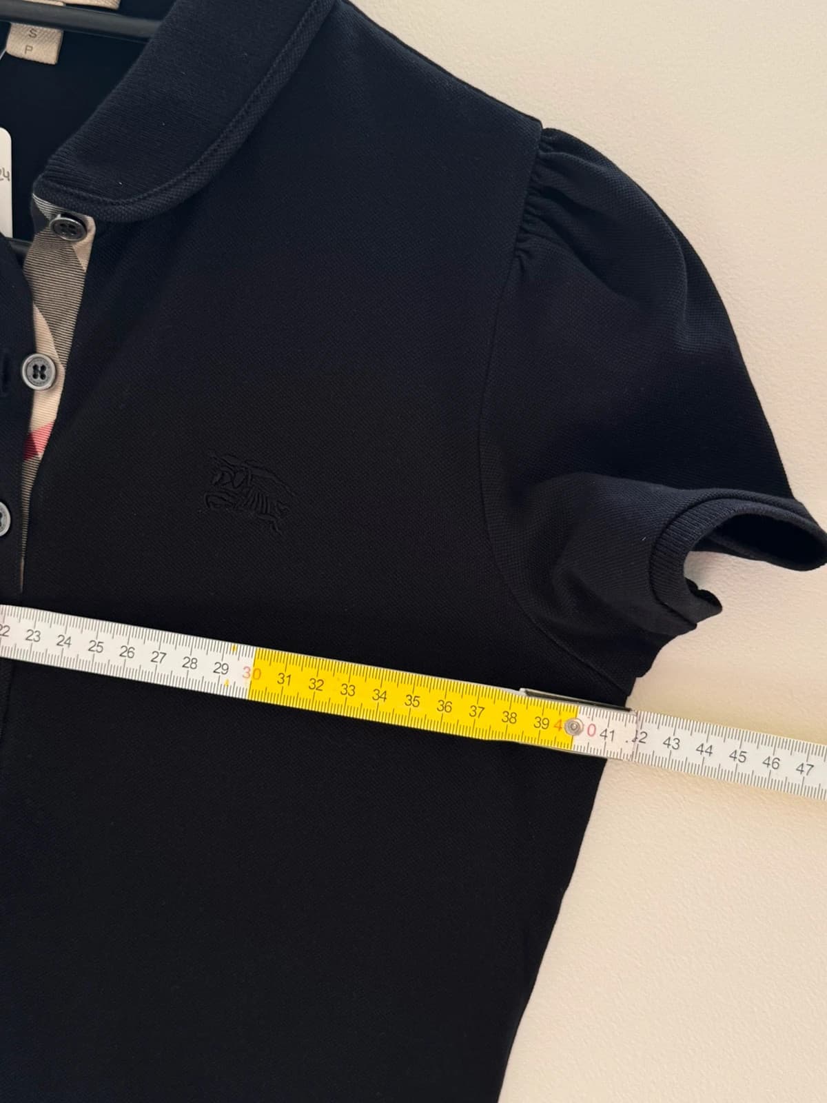 Polo piqué Burberry Brit noir femme manches bouffantes taille S - SK2606124 - Photo 10/11