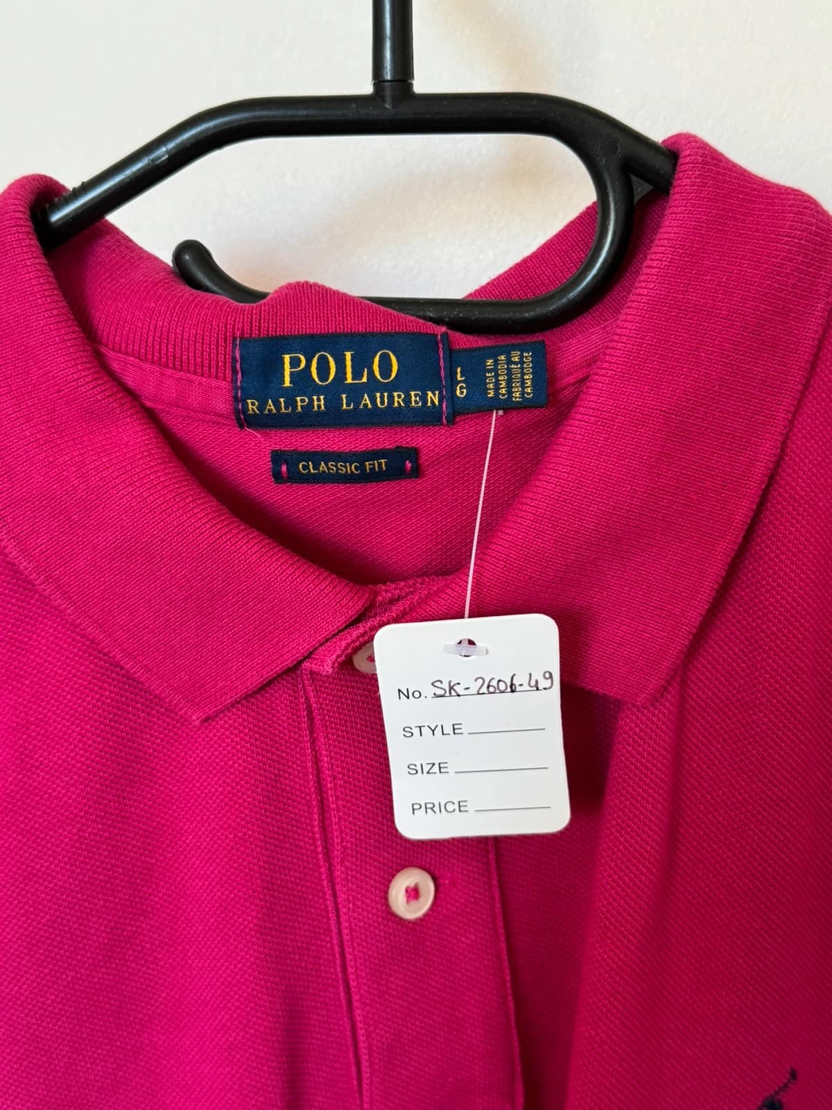 Polo piqué Ralph Lauren Classic Fit rose fuchsia taille L - SK260649 - Photo 3/9