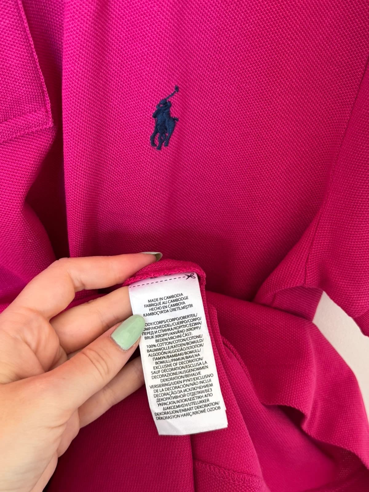 Polo piqué Ralph Lauren Classic Fit rose fuchsia taille L - SK260649 - Photo 5/9