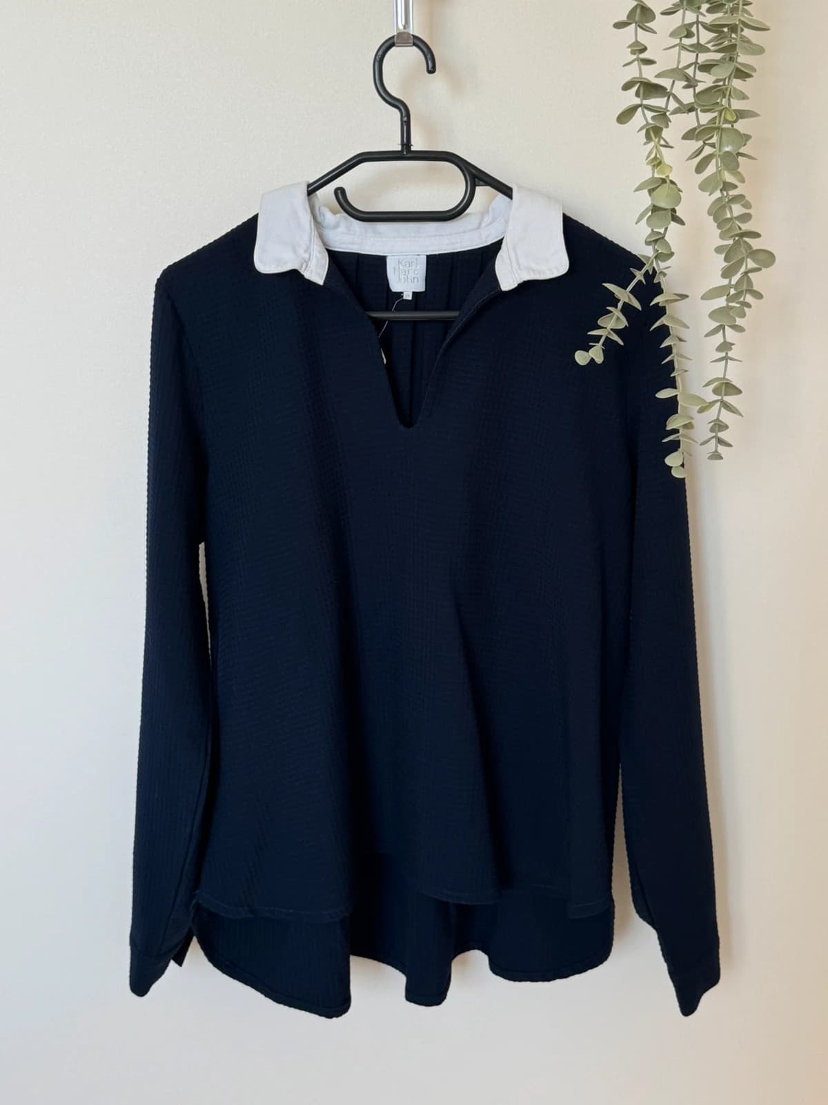 Blouse texturée Karl Marc John bleu marine col blanc taille M - SC2606144 - Photo 2/9