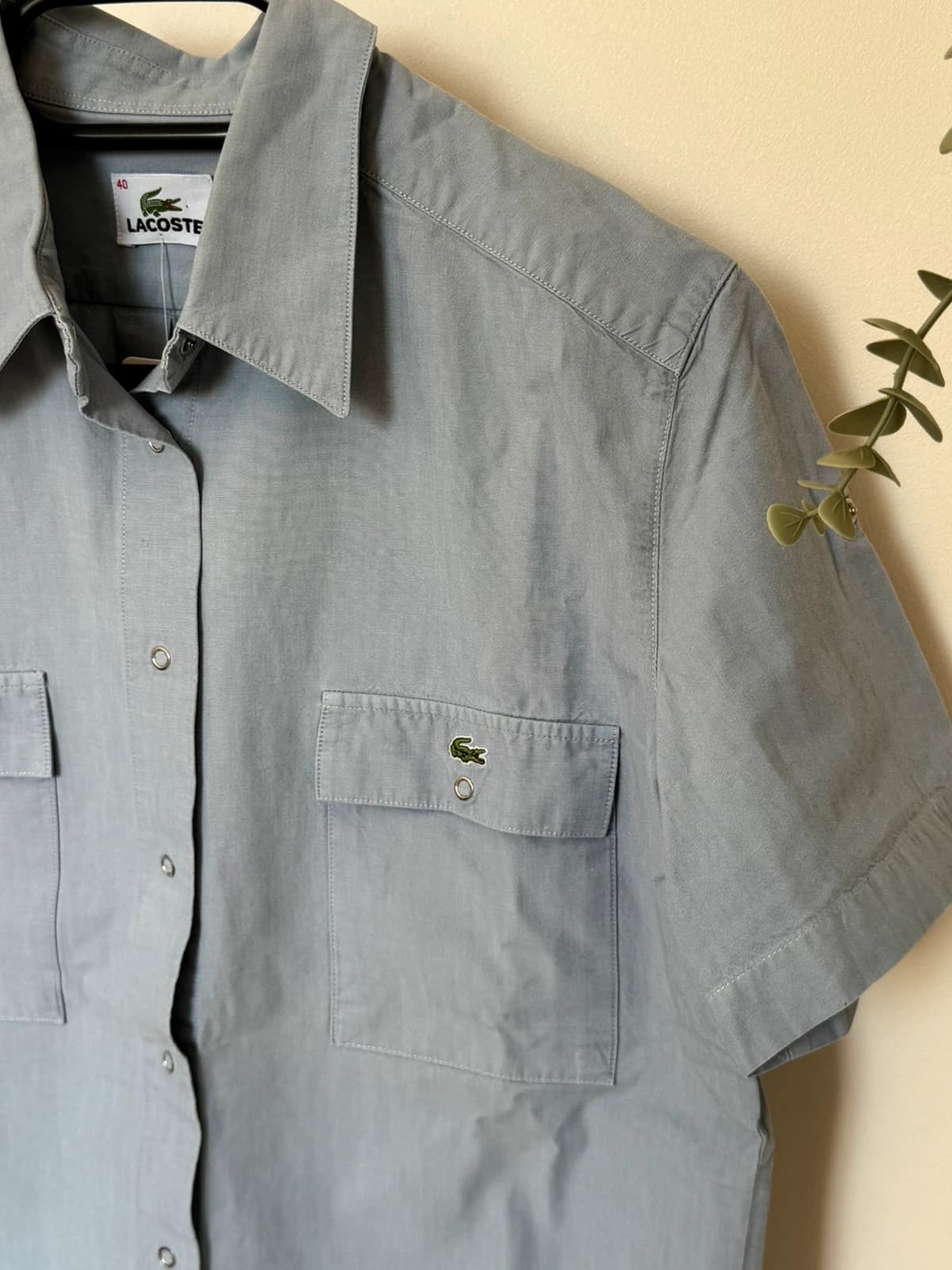 Chemise manches courtes Lacoste bleu gris taille 40/M - FP260182 - Photo 4/9