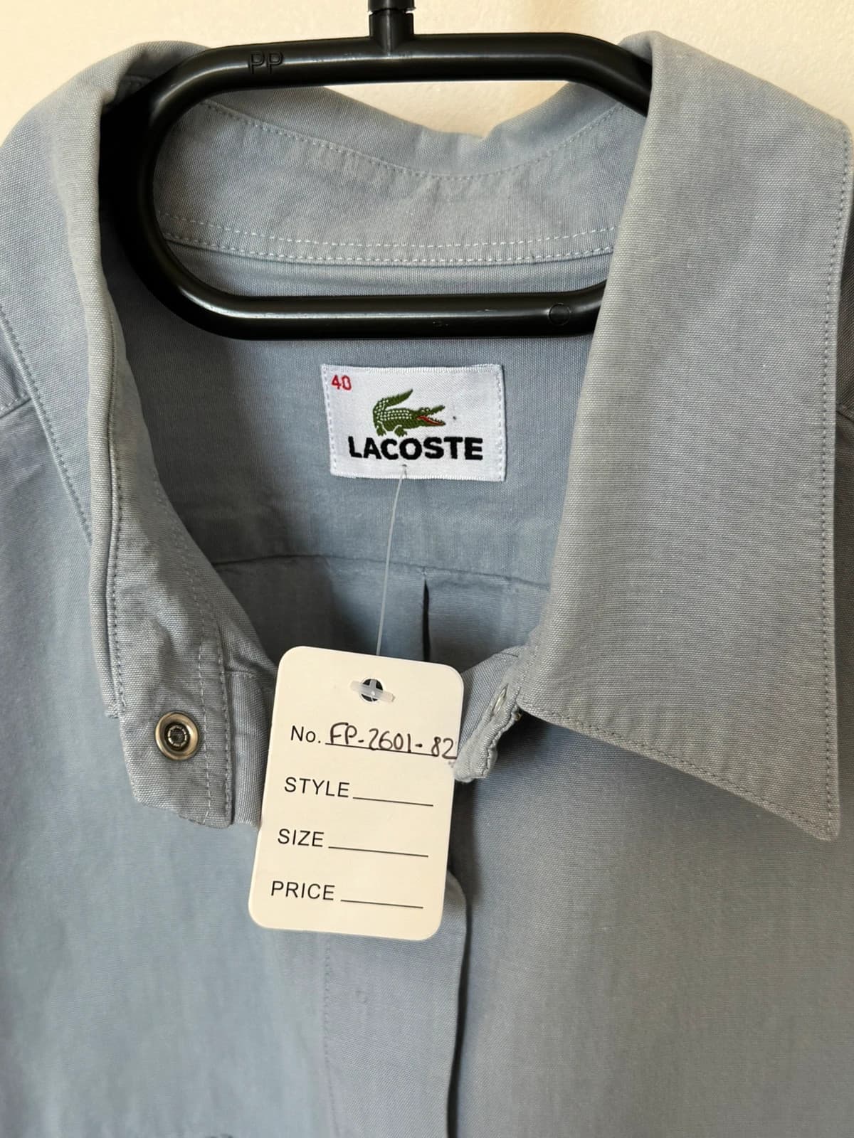 Chemise manches courtes Lacoste bleu gris taille 40/M - FP260182 - Photo 3/9