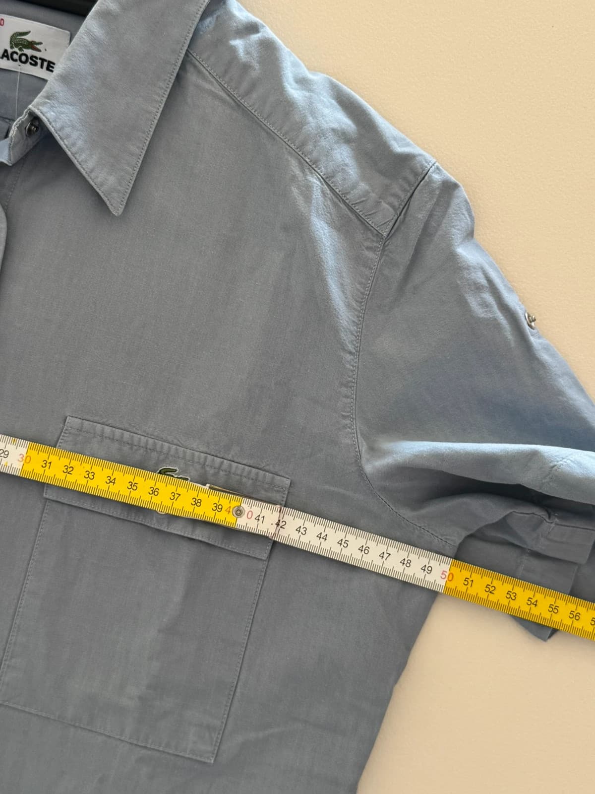 Chemise manches courtes Lacoste bleu gris taille 40/M - FP260182 - Photo 8/9