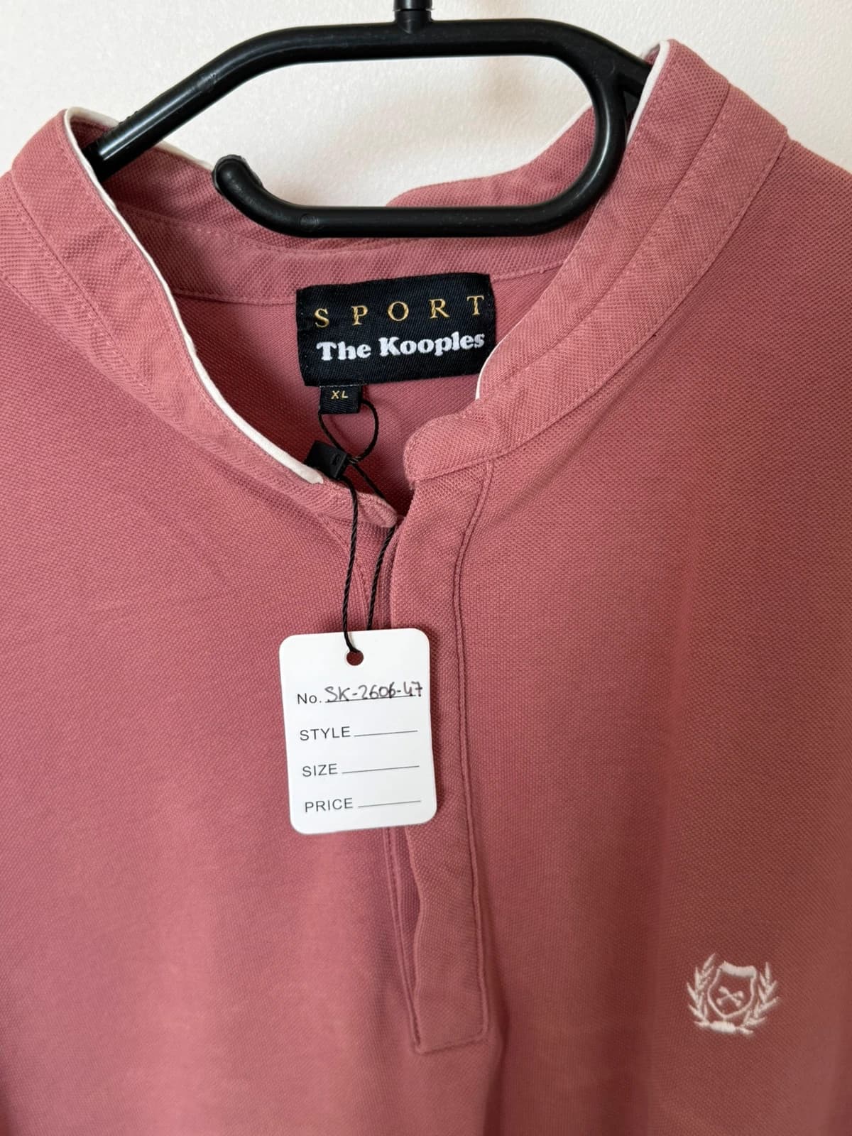 Polo piqué col mao The Kooples rose délavé taille XL - SK260647 - Photo 3/11