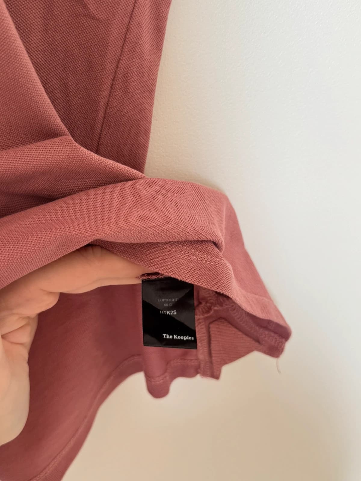 Polo piqué col mao The Kooples rose délavé taille XL - SK260647 - Photo 6/11