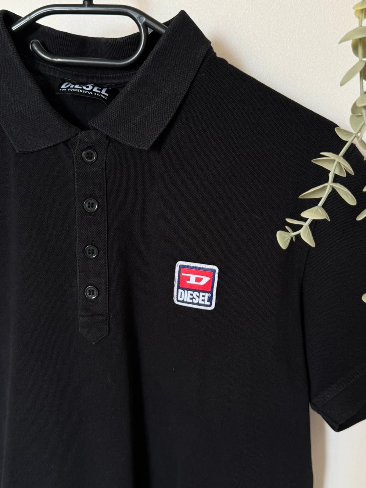 Polo piqué Diesel noir patch logo taille L - T-Kal-Patch Polo - SK2606115 - Photo 4/10