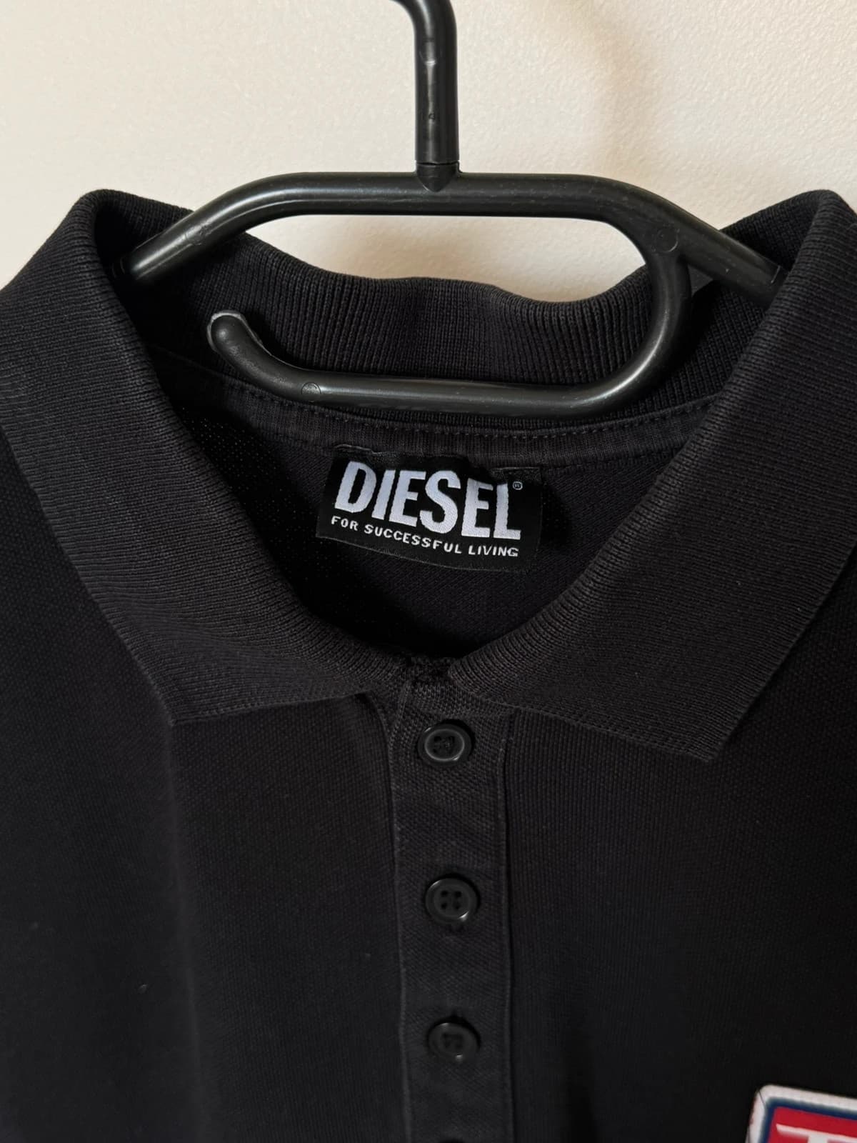 Polo piqué Diesel noir patch logo taille L - T-Kal-Patch Polo - SK2606115 - Photo 5/10