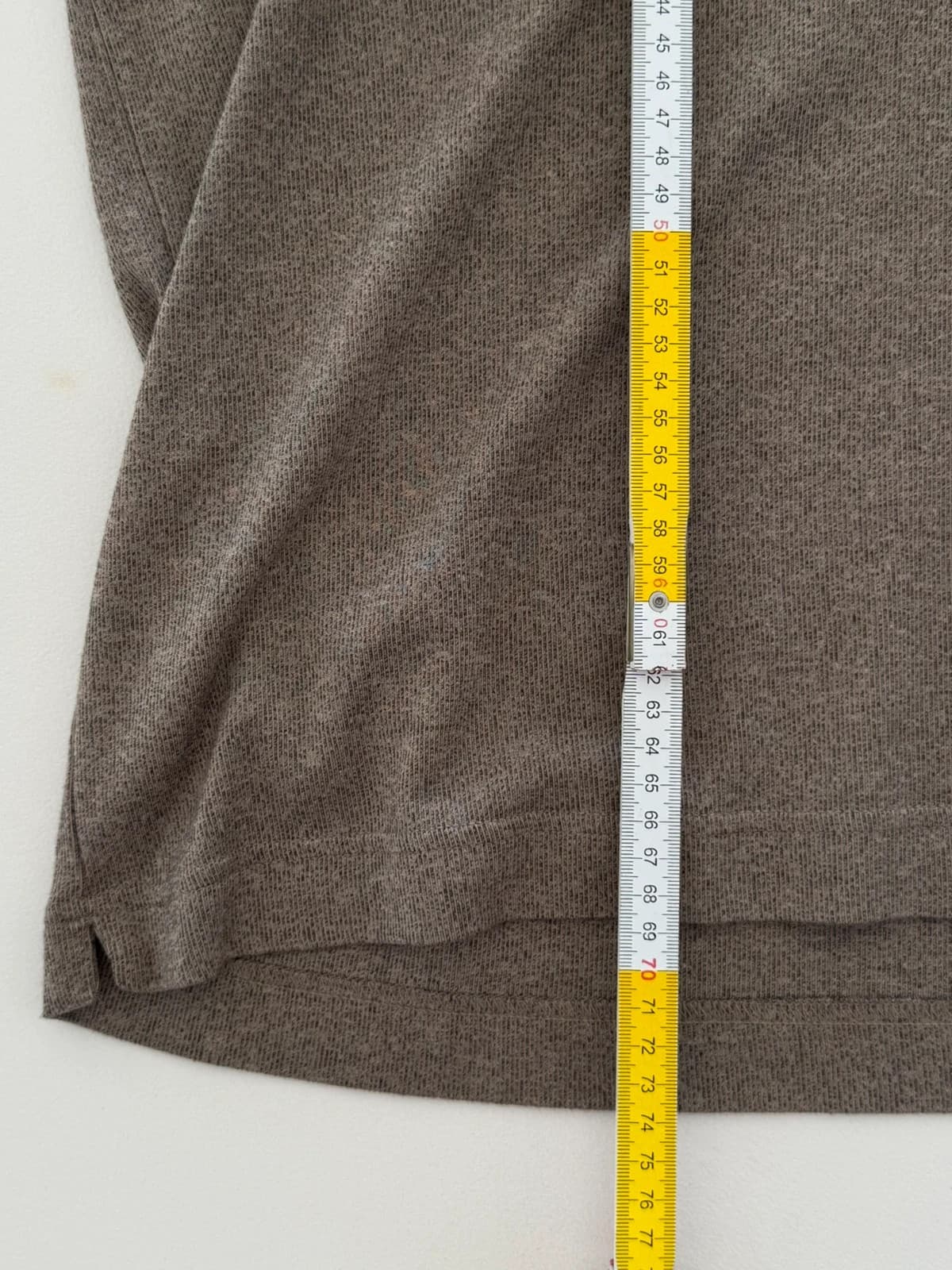 Polo maille Calvin Klein Jeans taupe chiné col ouvert taille L - SK2606122 - Photo 9/9