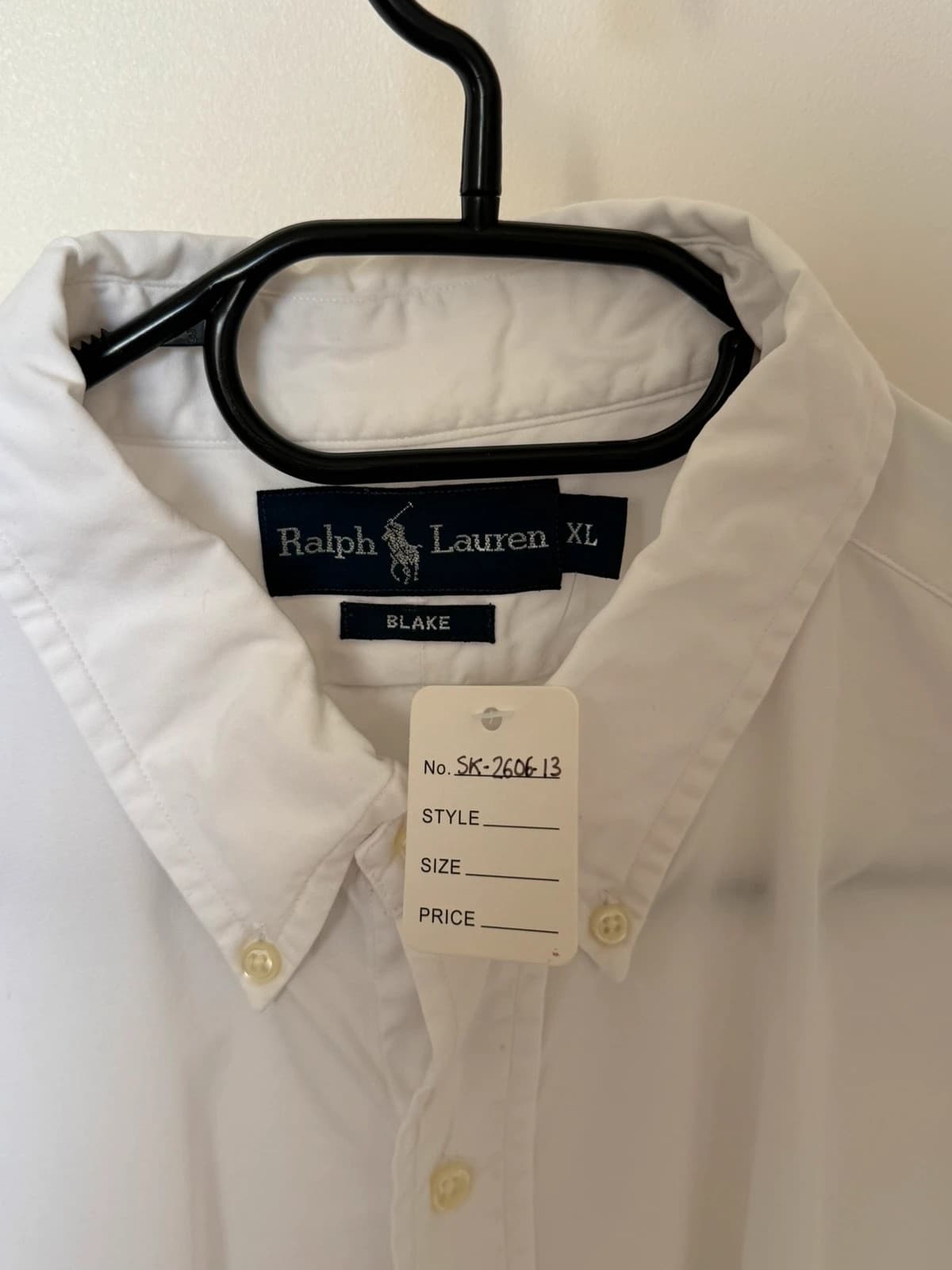 Chemise Oxford Ralph Lauren blanche manches courtes Blake ample taille XL - SK260613 - Photo 3/7