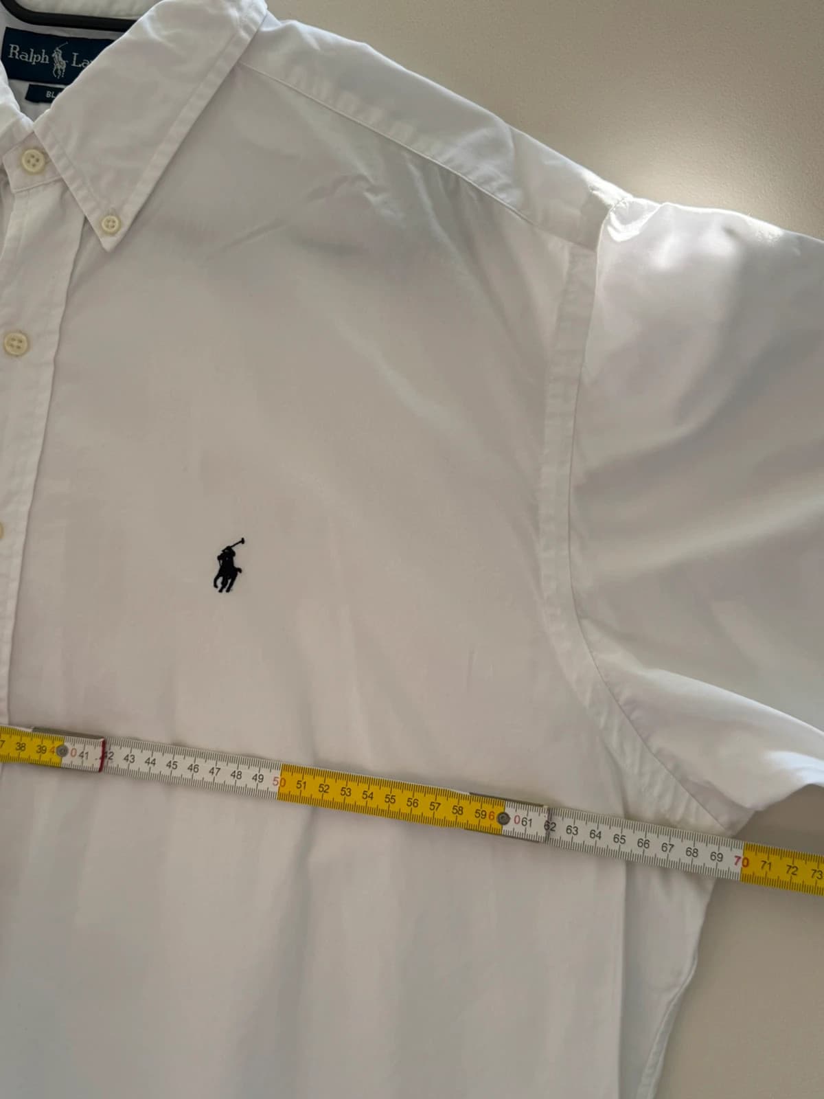 Chemise Oxford Ralph Lauren blanche manches courtes Blake ample taille XL - SK260613 - Photo 6/7