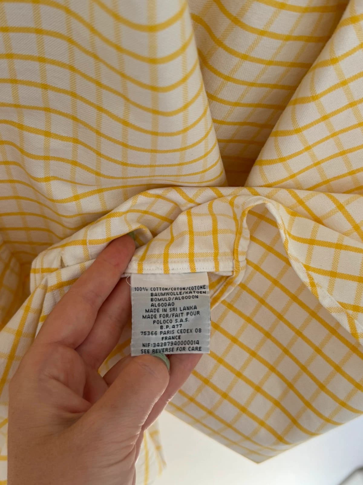 Chemise Oxford Ralph Lauren carreaux jaune blanc logo premium taille XXL - SK260624 - Photo 5/7